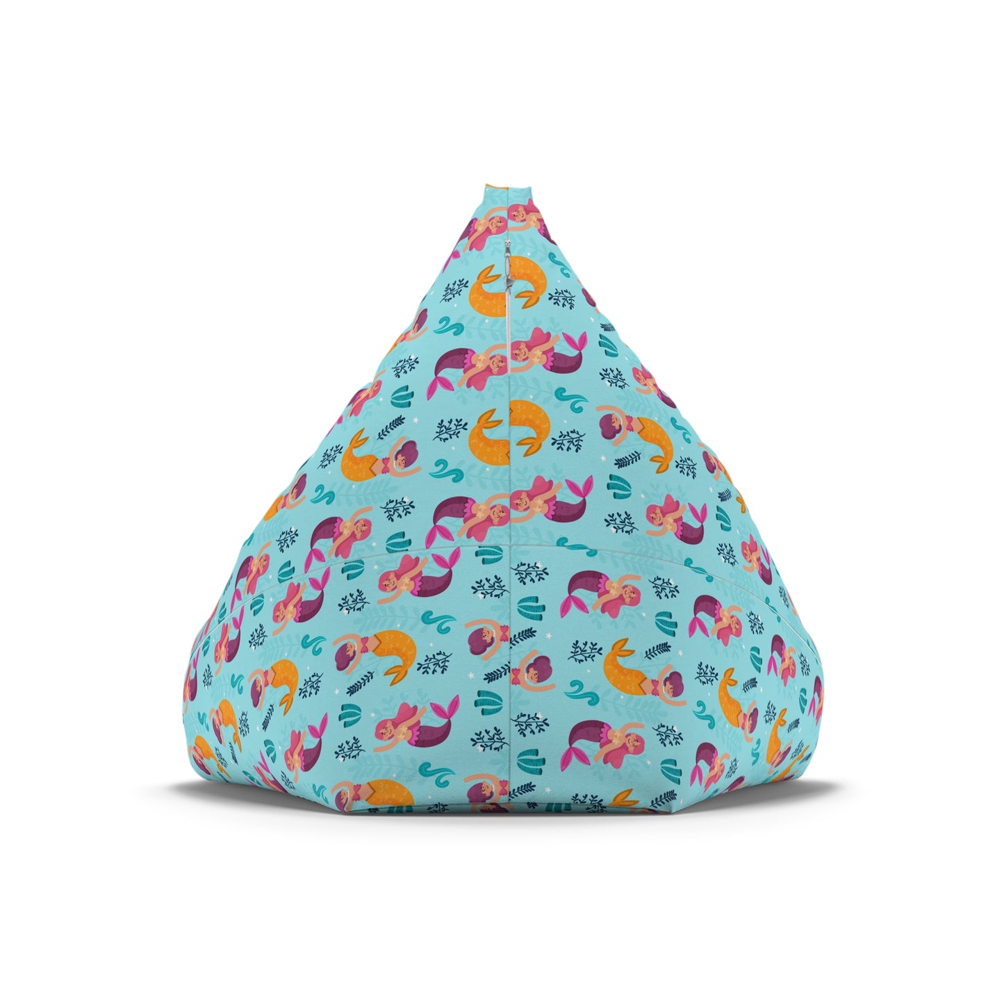 Mermaid Bean Bag Chair Cover - Enchanting Sea-Inspired Polyester Slipcover