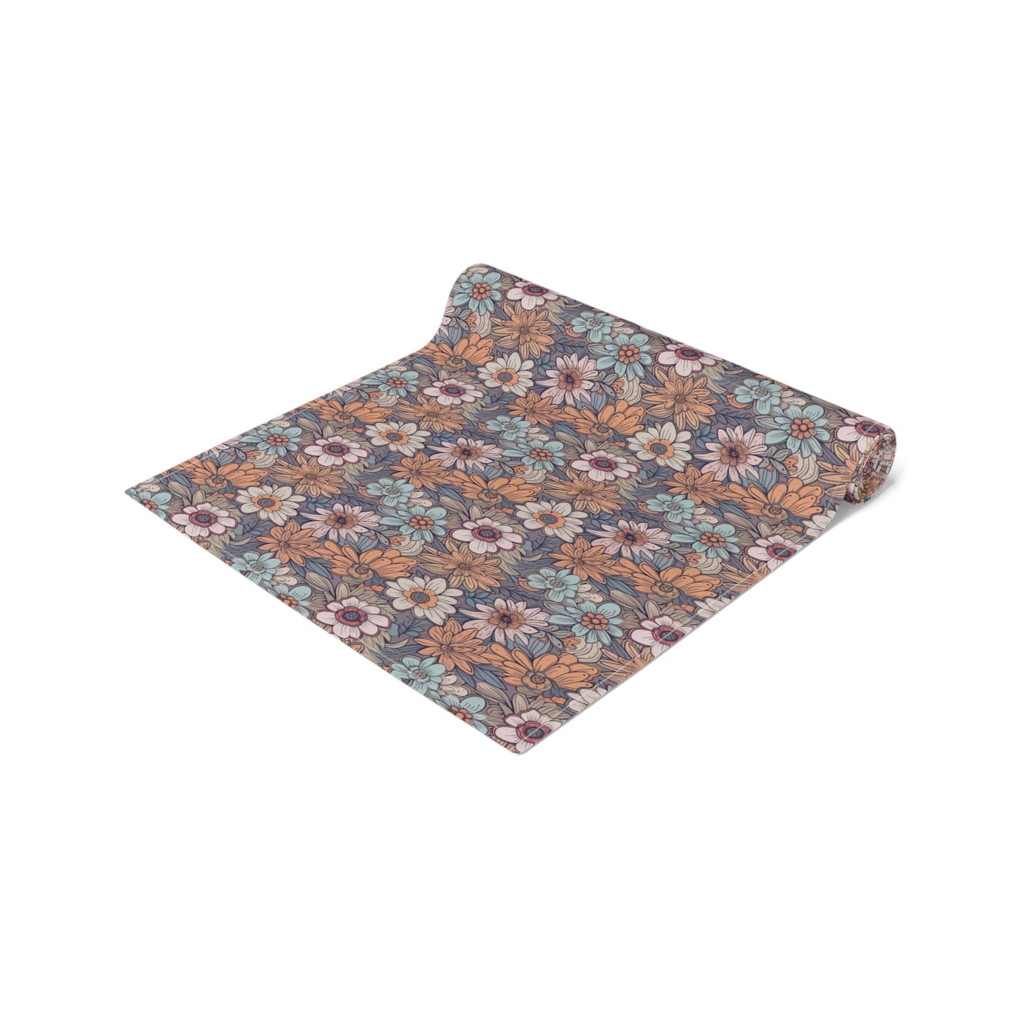 Boho Floral Table Runner - Vibrant Designs in Cotton Twill or Polyester - Ideal for Natural Home Decor