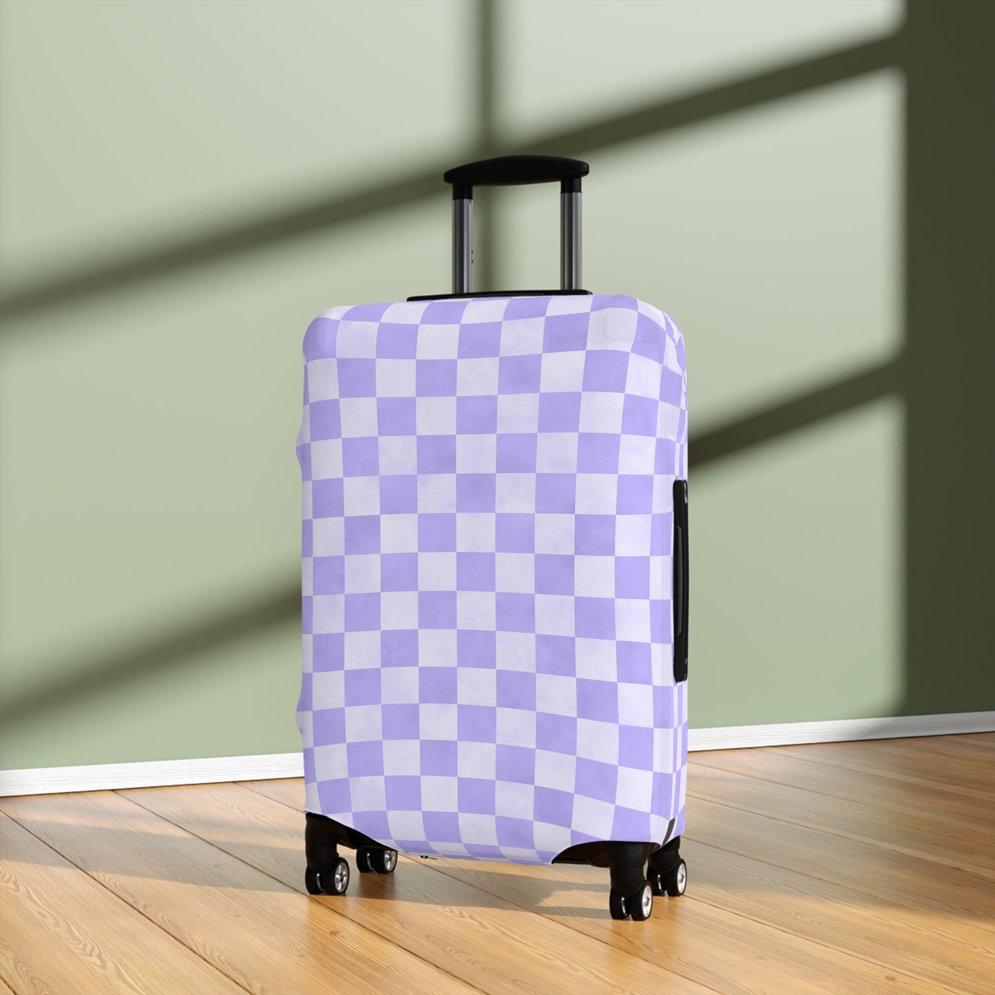 Pastel Checkers Luggage Cover - Checkers Suitcase Cover