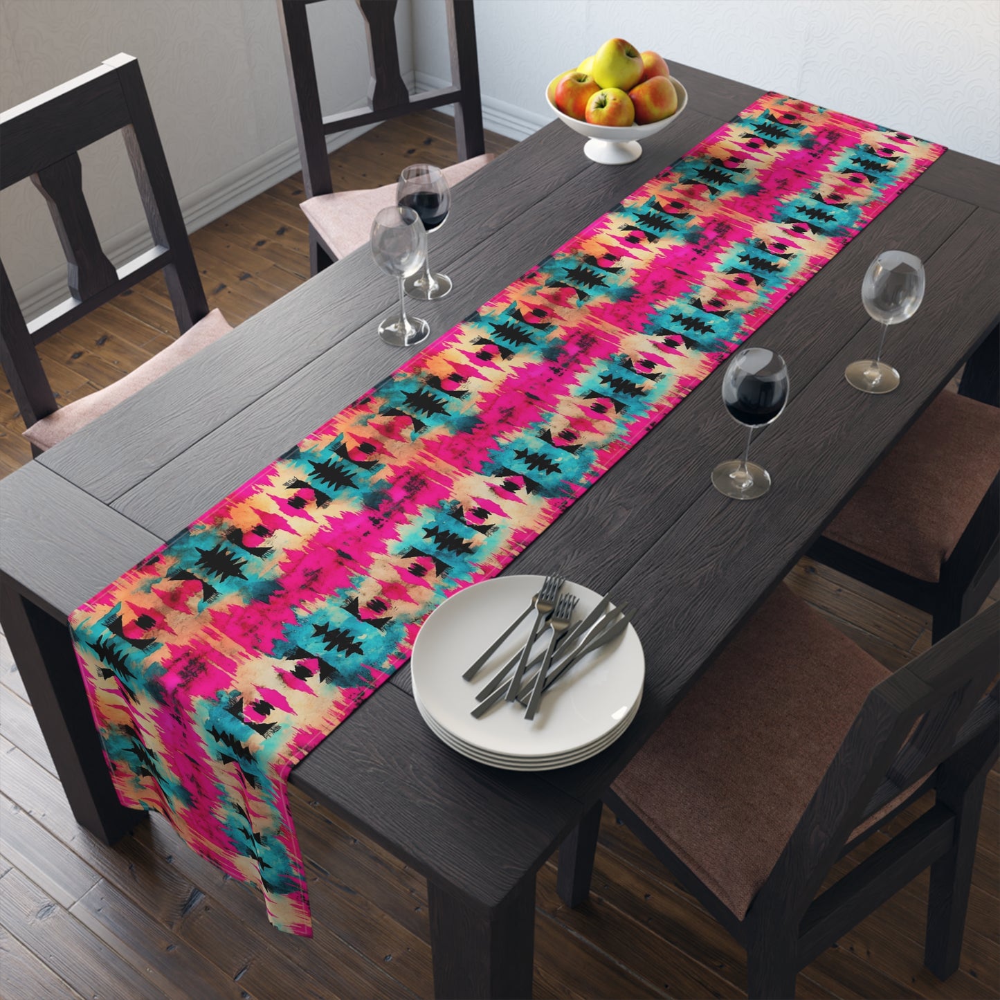 Aztec-Inspired Table Runner - Bold Patterns, Cotton Twill or Polyester - Ideal for Home Decor & Unique Gifts