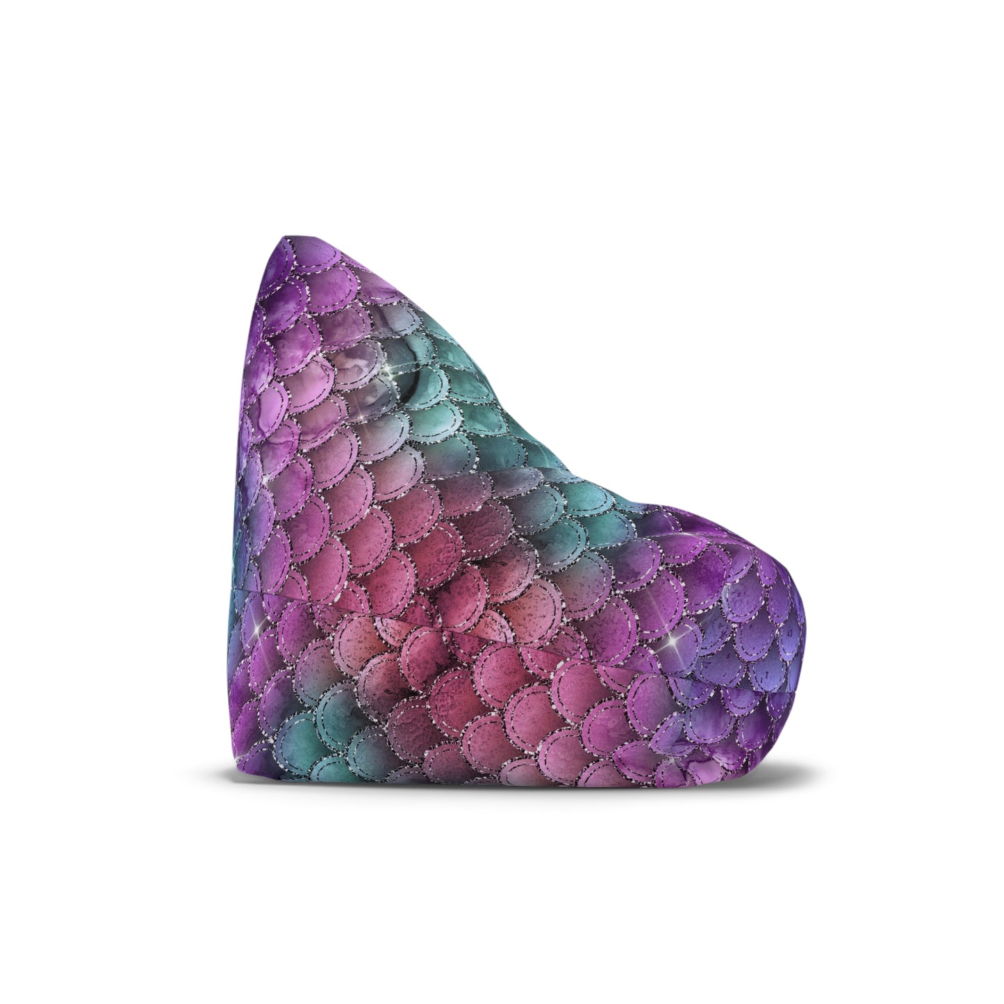 Mermaid Bean Bag Chair Cover - Enchanting Sea-Inspired Polyester Slipcover