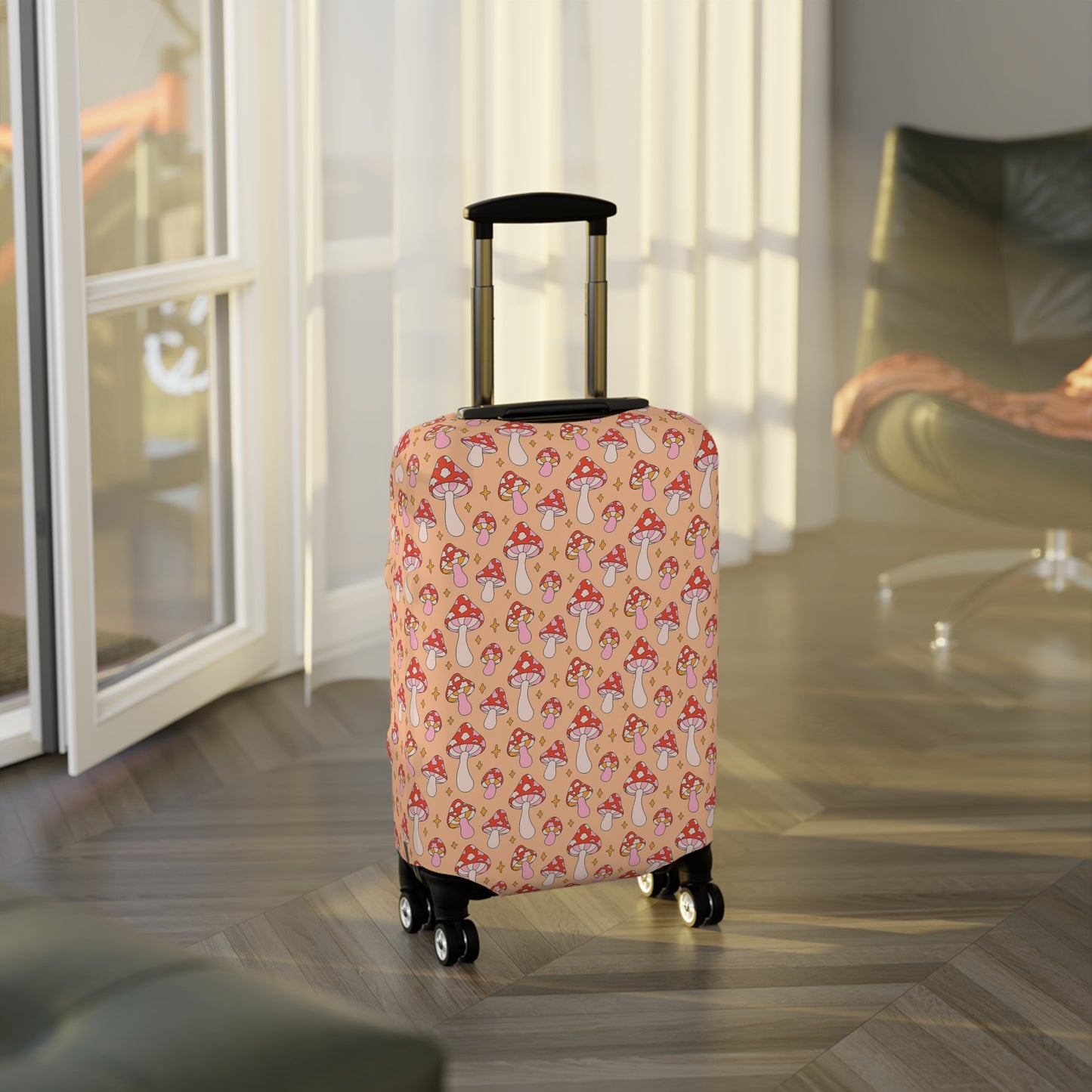 Mushroom Luggage Cover - Cottagecore Suitcase Cover