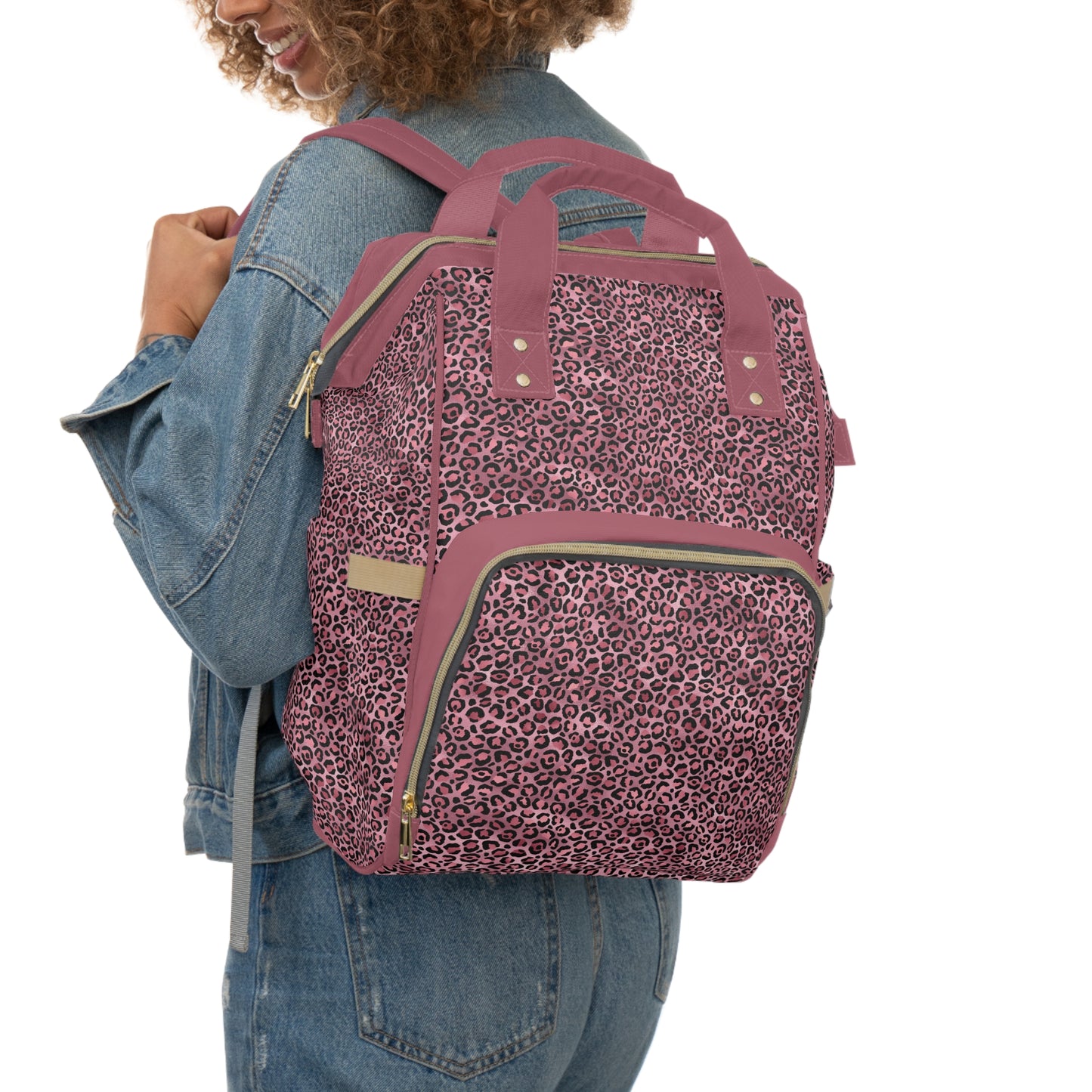 Leopard Print Diaper Backpack - Bold & Stylish Baby Bag with Trendy Leopard Patterns, Perfect for Adventurous Parents