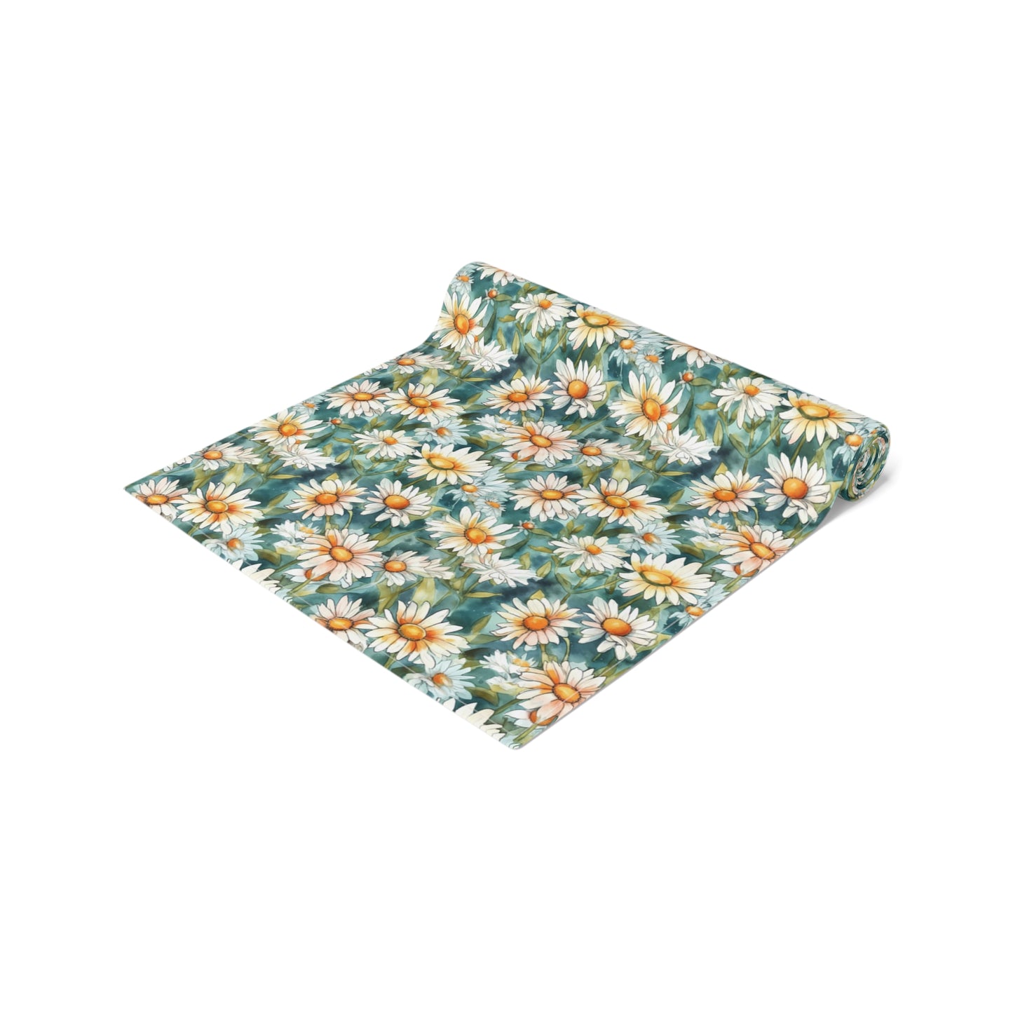 Daisy Print Table Runner - Fresh and Simple, Cotton Twill or Polyester - Perfect for Light & Airy Home Decor