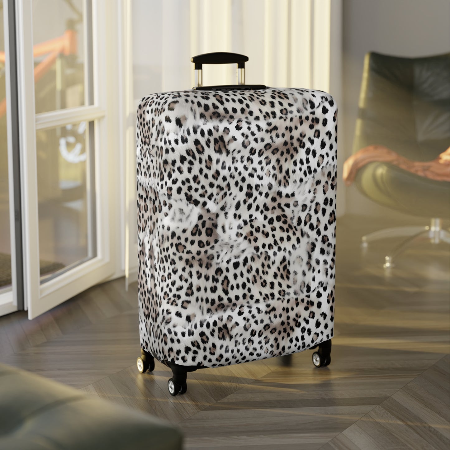 Leopard Print Luggage Cover - Animal Print Suitcase Protector