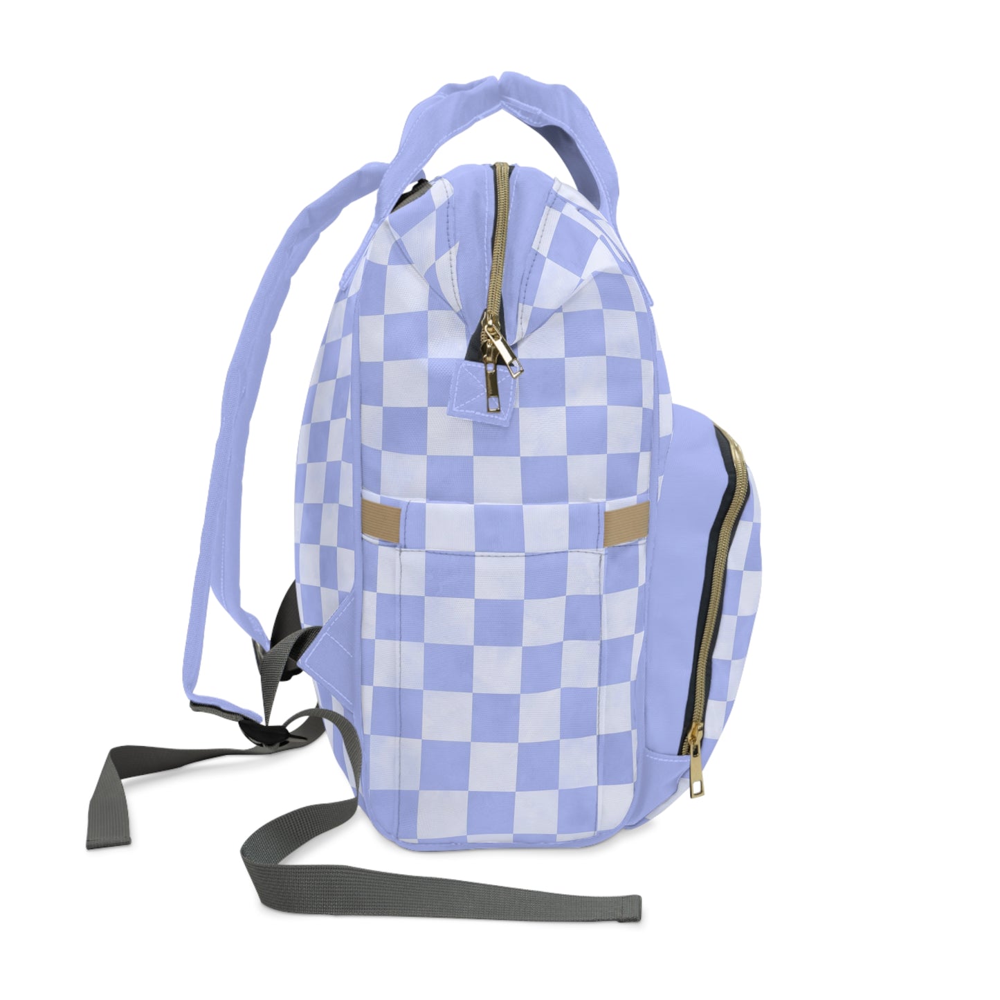 Pastel Checkers Diaper Backpack - Chic & Practical Baby Bag with Checkerboard Patterns, Perfect for Minimalist Parents