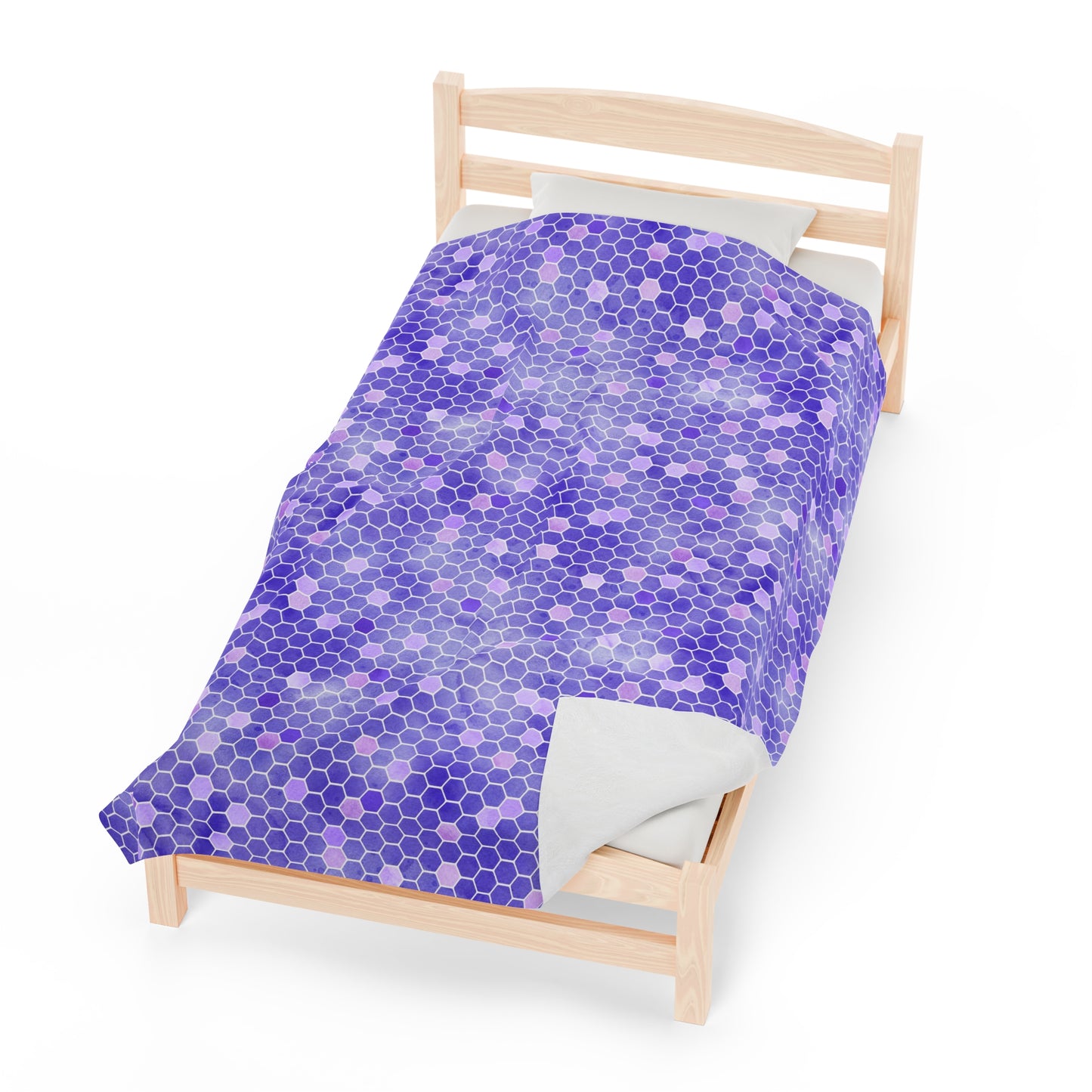 Honey Bee Velveteen Plush Blanket | Soft, Nature-Inspired, Luxurious and Comforting | Available in Multiple Sizes