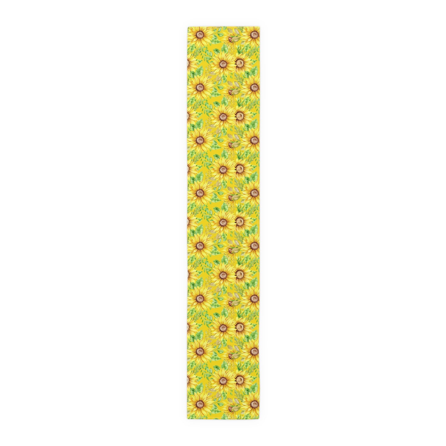Sunflower Print Table Runner - Bright and Cheerful, Cotton Twill or Polyester - Perfect for Sunny Home Decor