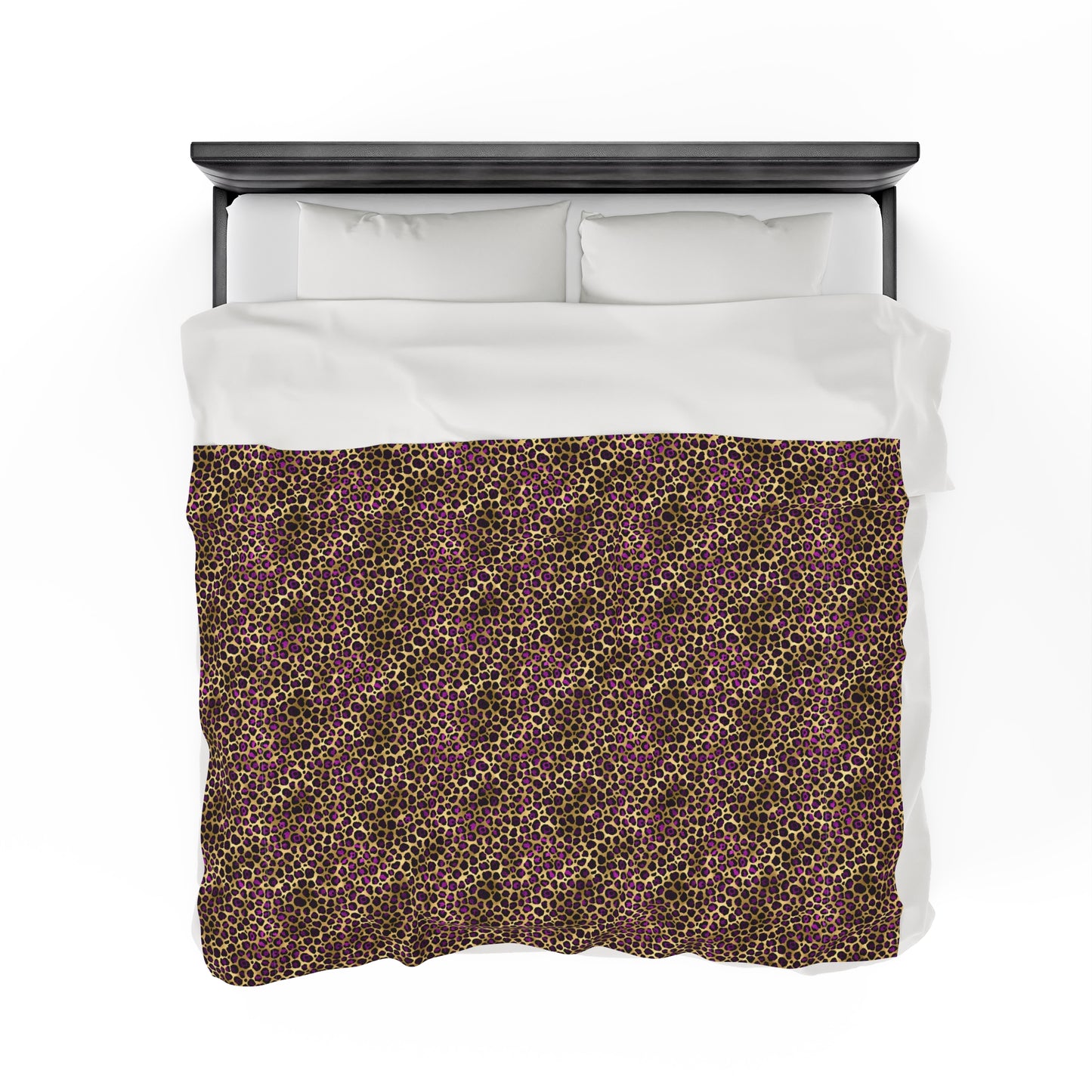 Leopard Velveteen Plush Blanket | Soft, Exotic, Luxurious and Comforting | Available in Multiple Sizes