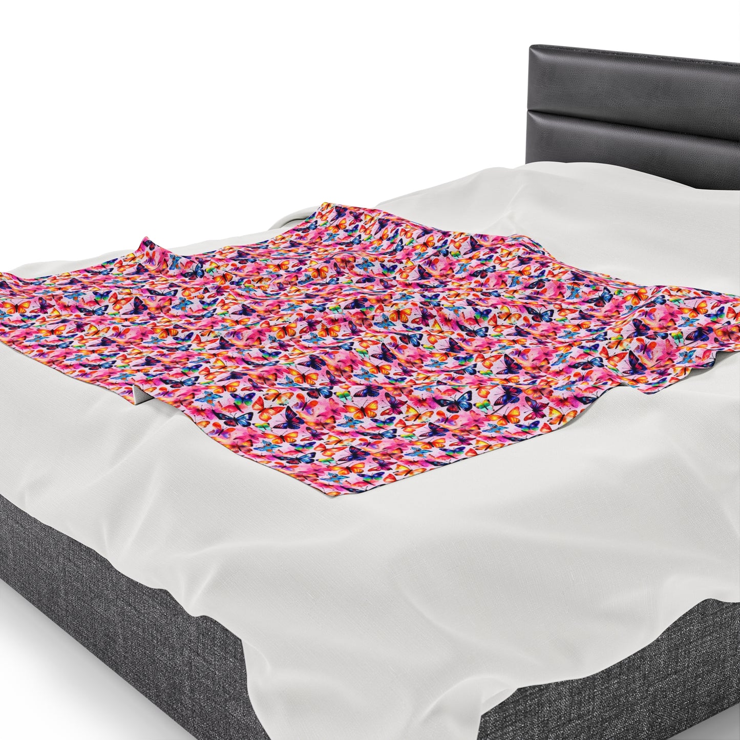 Butterfly Velveteen Plush Blanket | Soft, Luxurious, Enchanting, and Comforting | Available in Multiple Sizes