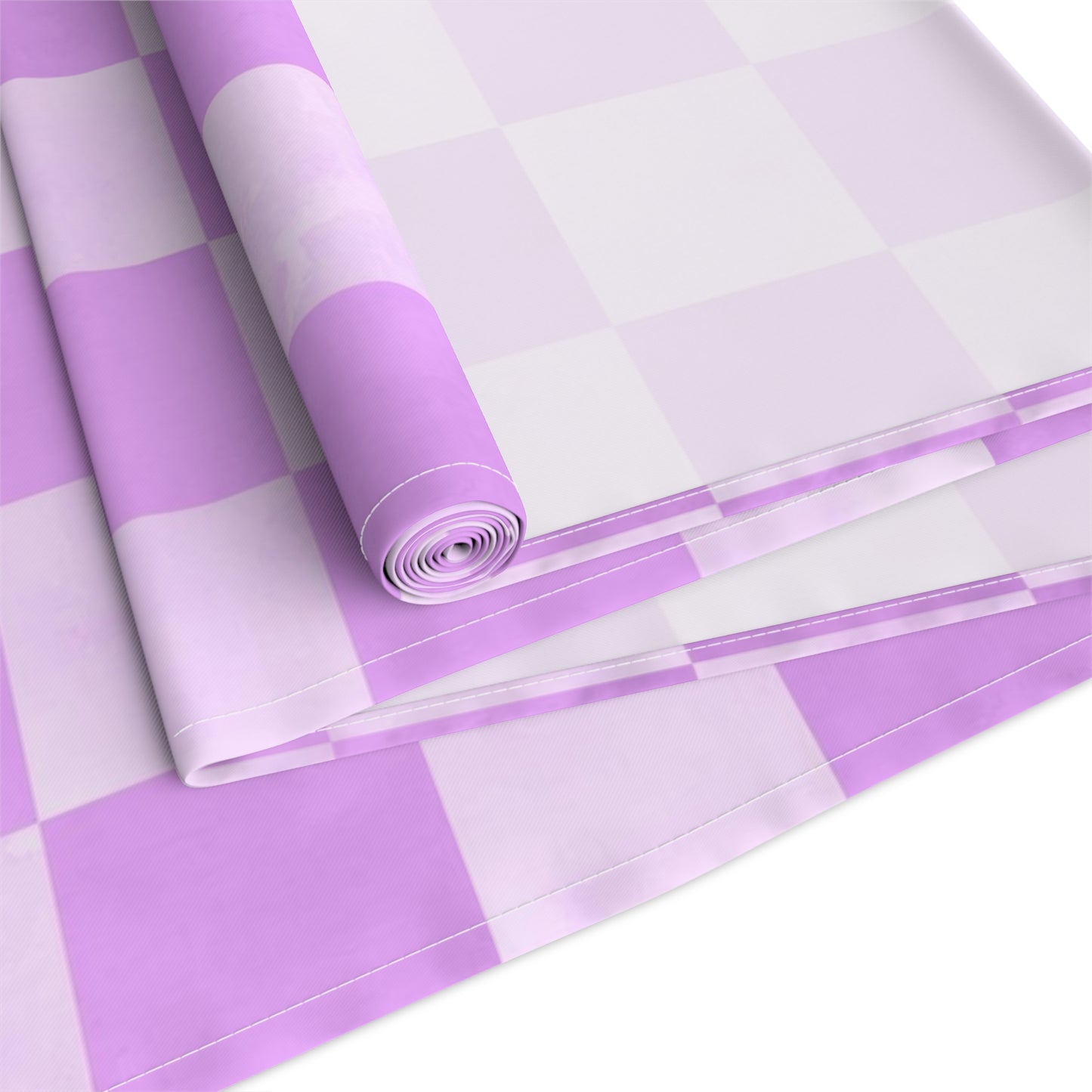 Pastel Checkered Table Runner - Soothing Playfulness, Cotton Twill or Polyester - Perfect for Refreshing & Modern Home Decor