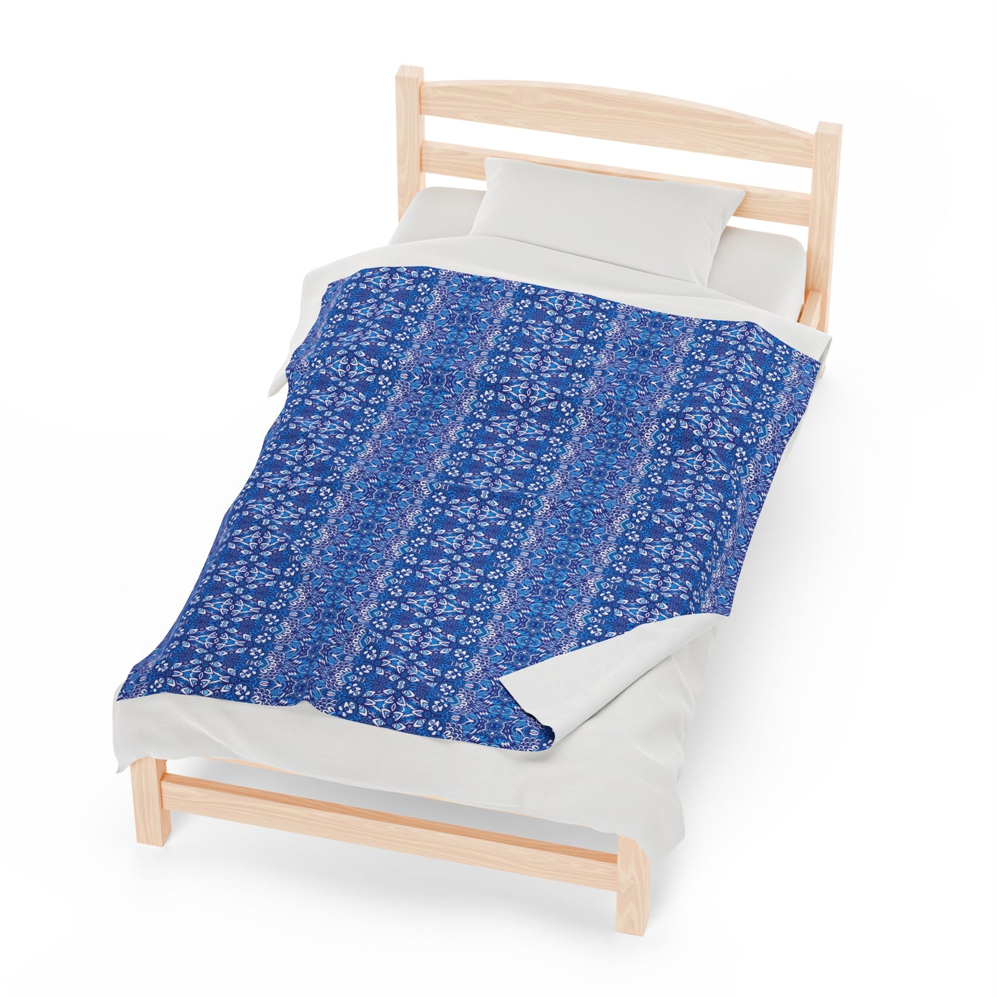 Mandala Velveteen Plush Blanket | Soft, Spiritual, Luxurious and Comforting | Available in Multiple Sizes