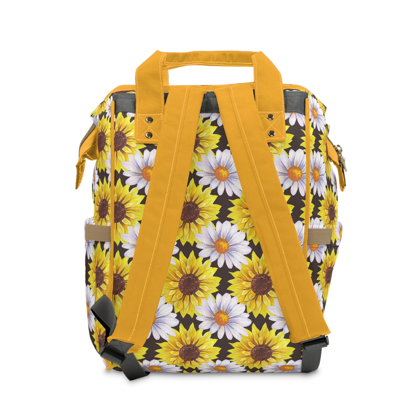 Sunflower Diaper Backpack - Bright & Multifunctional Baby Bag with Sunflower Design, Perfect for Nature-Loving Parents