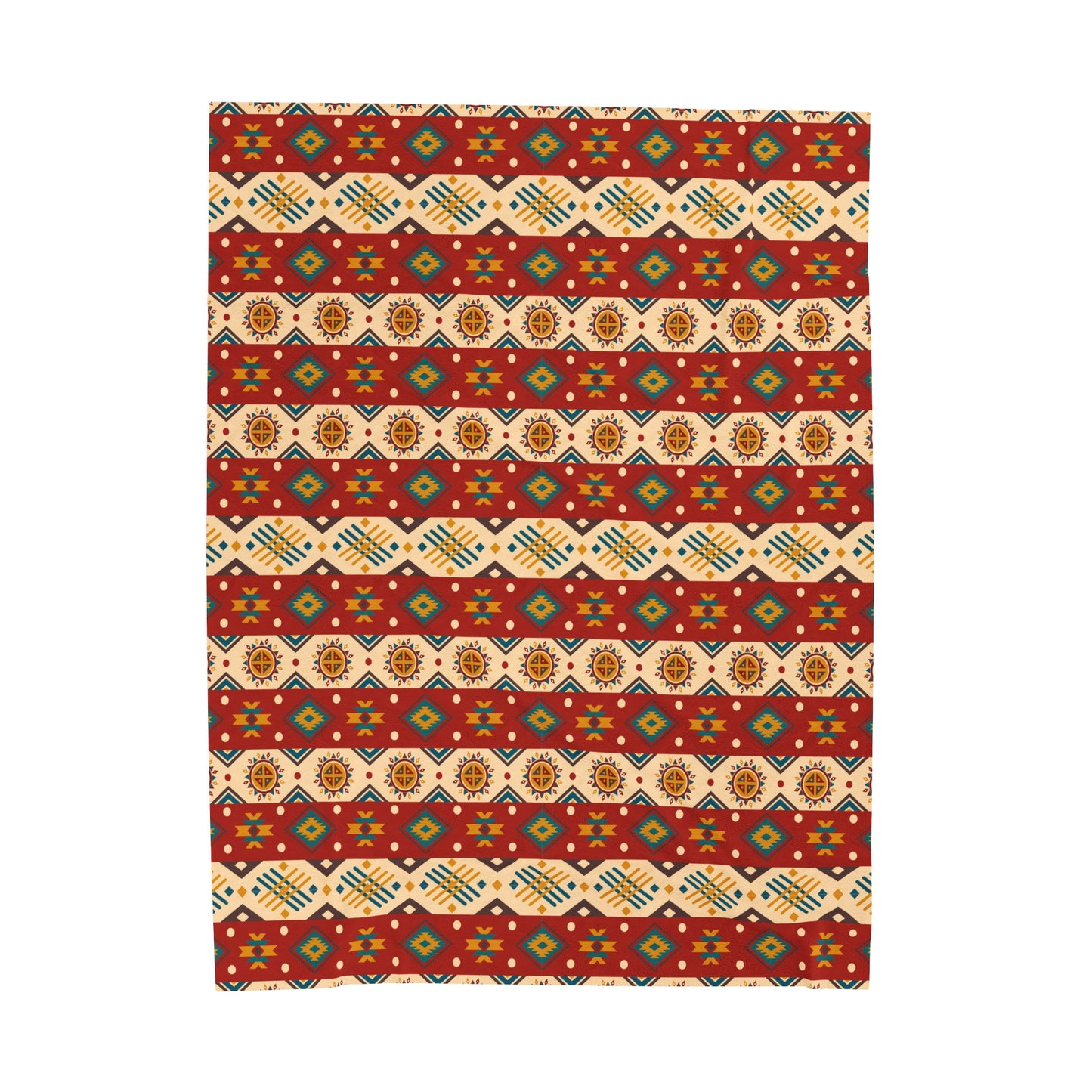 Aztec Velveteen Plush Blanket | Soft, Luxurious, Cultural, and Comforting | Available in Multiple Sizes