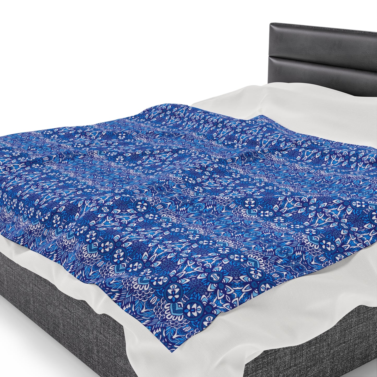 Mandala Velveteen Plush Blanket | Soft, Spiritual, Luxurious and Comforting | Available in Multiple Sizes