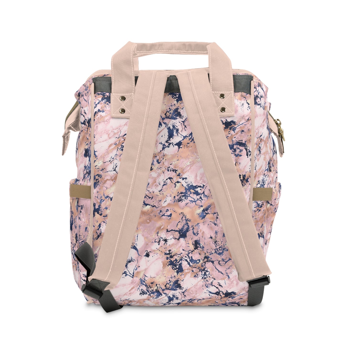 Marble Diaper Backpack - Multifunctional & Durable Nappy Bag with Elegant Marble Patterns, Perfect for Stylish Parents
