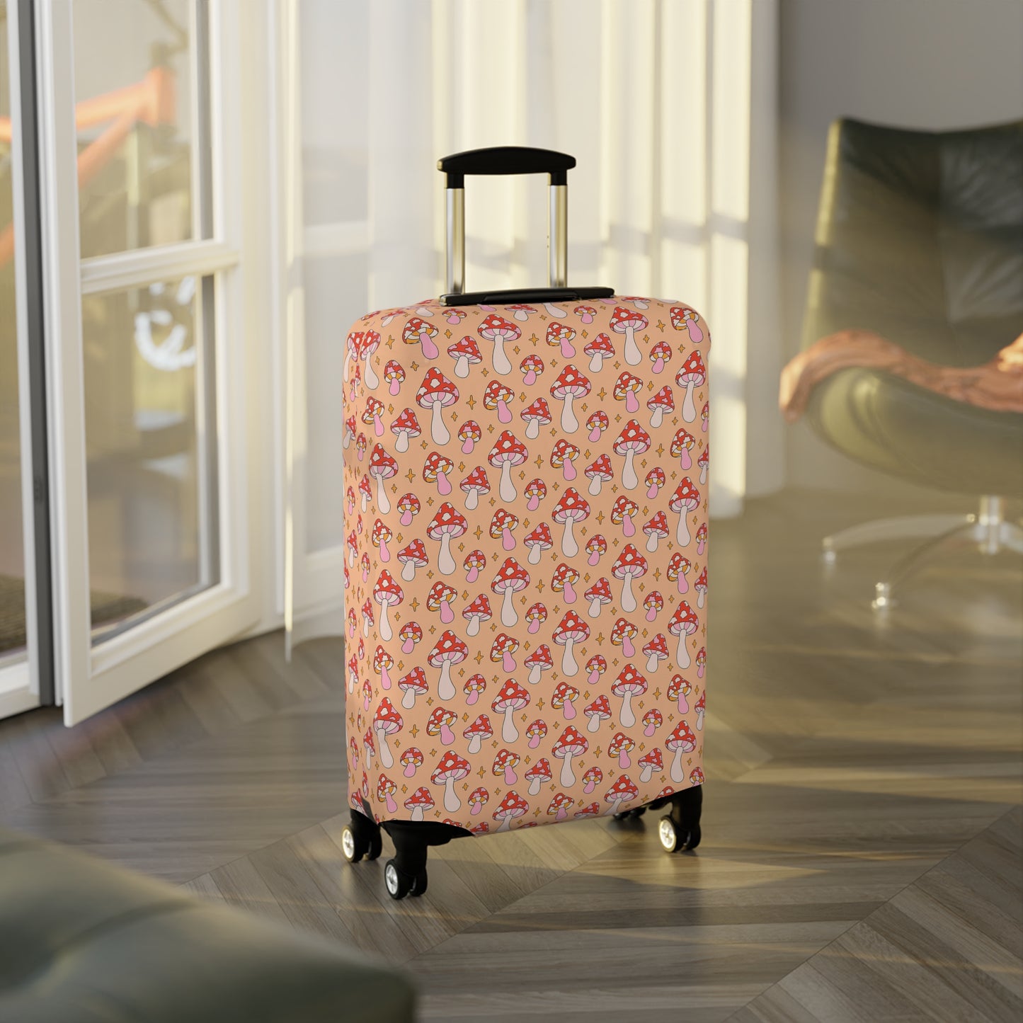 Mushroom Luggage Cover - Cottagecore Suitcase Cover