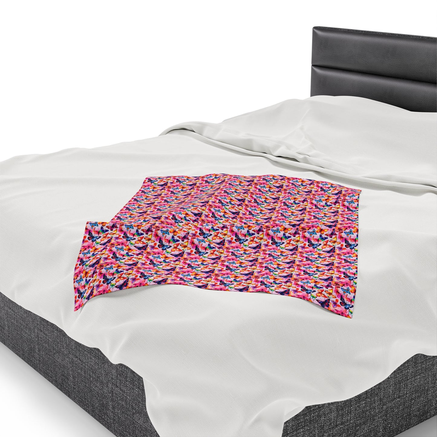 Butterfly Velveteen Plush Blanket | Soft, Luxurious, Enchanting, and Comforting | Available in Multiple Sizes