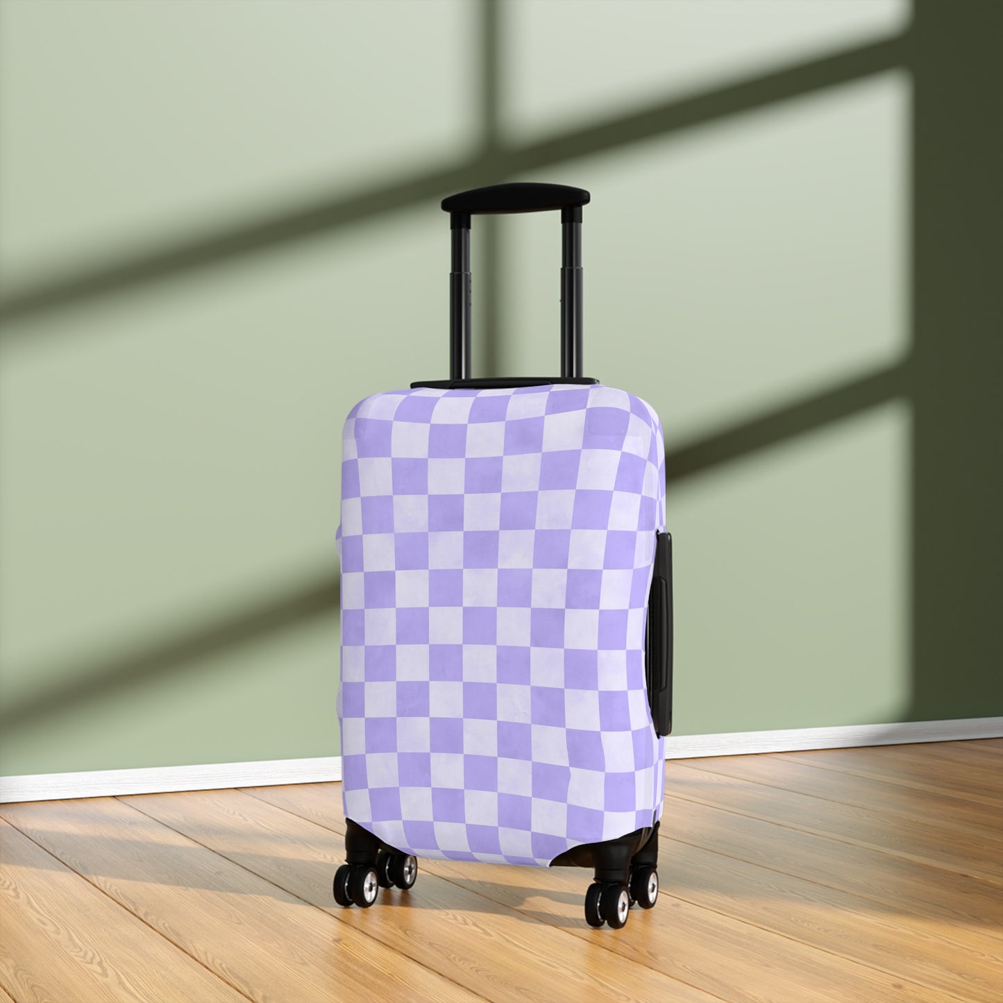 Pastel Checkers Luggage Cover - Checkers Suitcase Cover