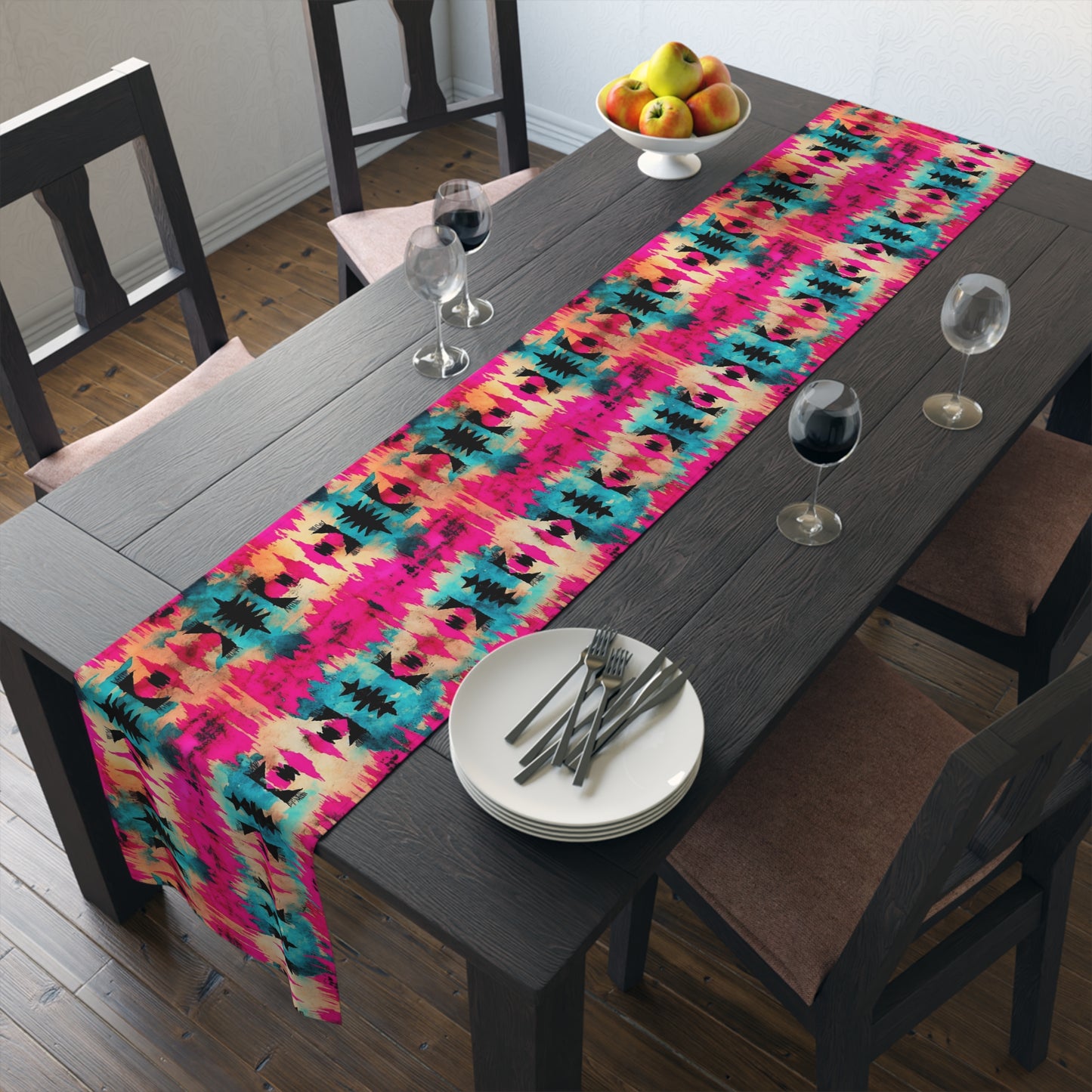 Aztec-Inspired Table Runner - Bold Patterns, Cotton Twill or Polyester - Ideal for Home Decor & Unique Gifts