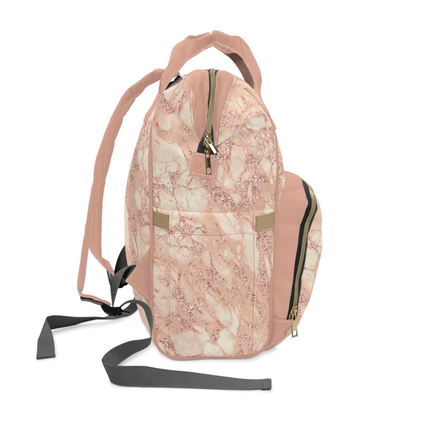 Marble Diaper Backpack - Multifunctional & Durable Nappy Bag with Elegant Marble Patterns, Perfect for Stylish Parents