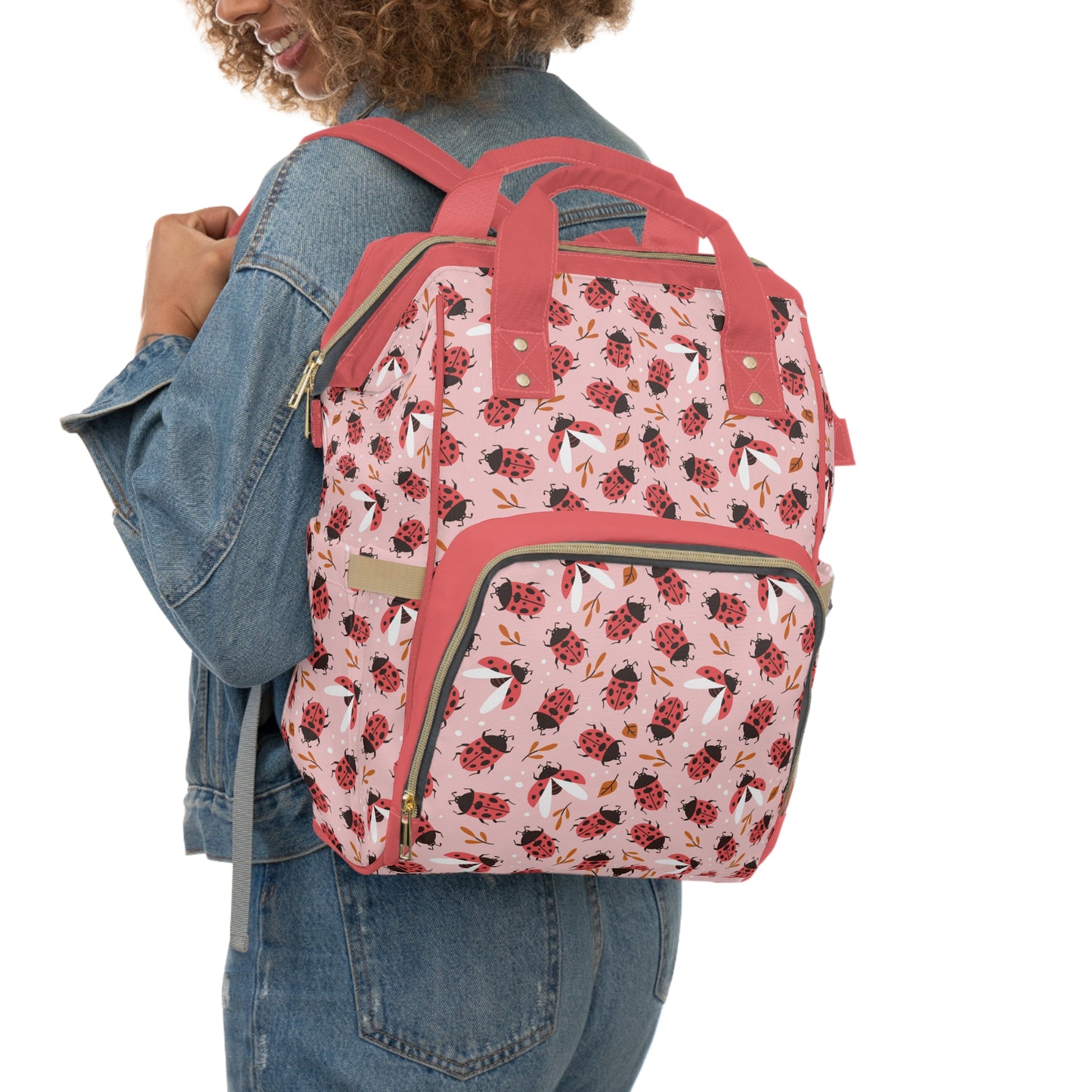 Ladybug Diaper Backpack - Adorable & Practical Baby Bag with Ladybug Patterns