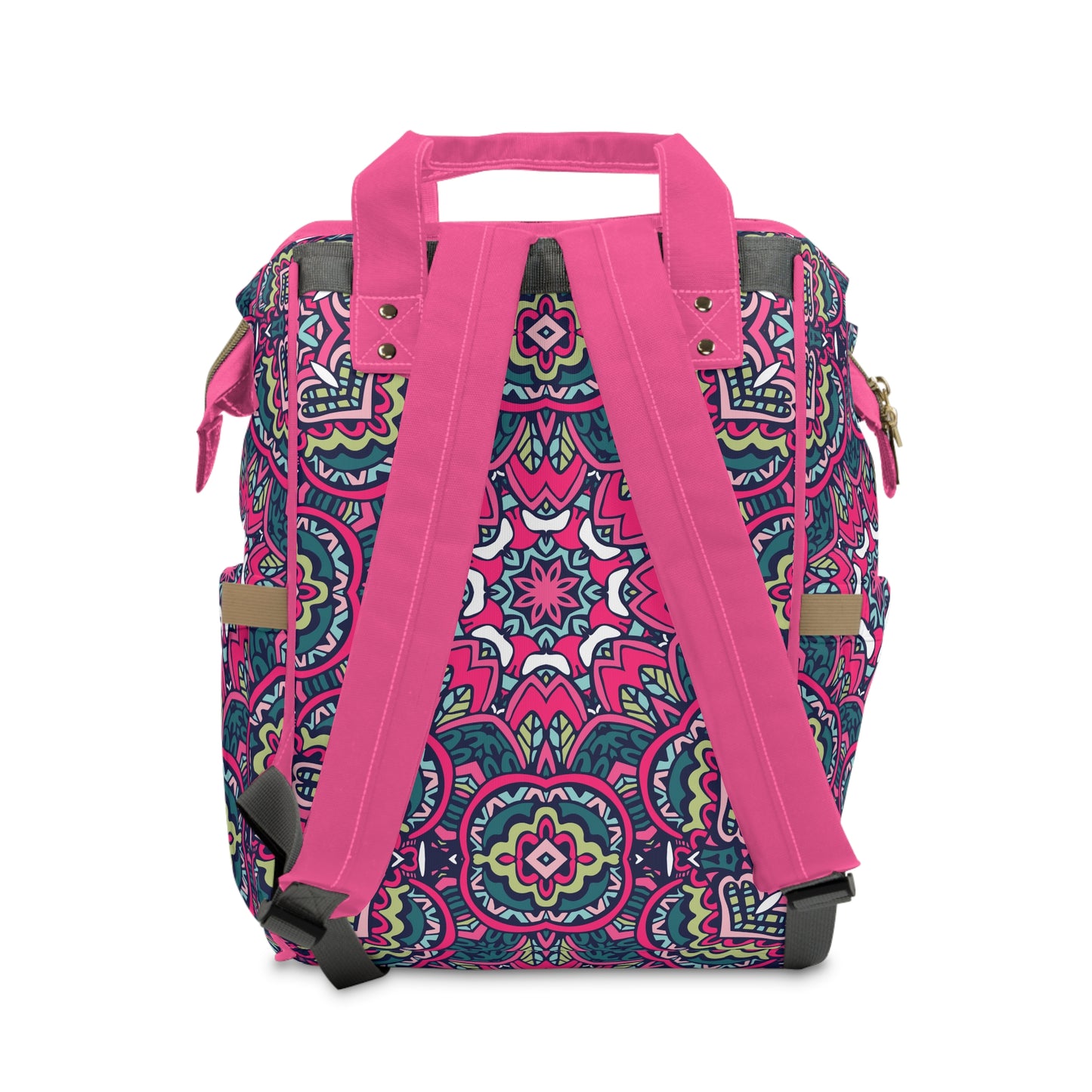 Mandala Diaper Backpack - Artistic & Multifunctional Baby Bag with Mandala Patterns, Ideal for Stylish Parents