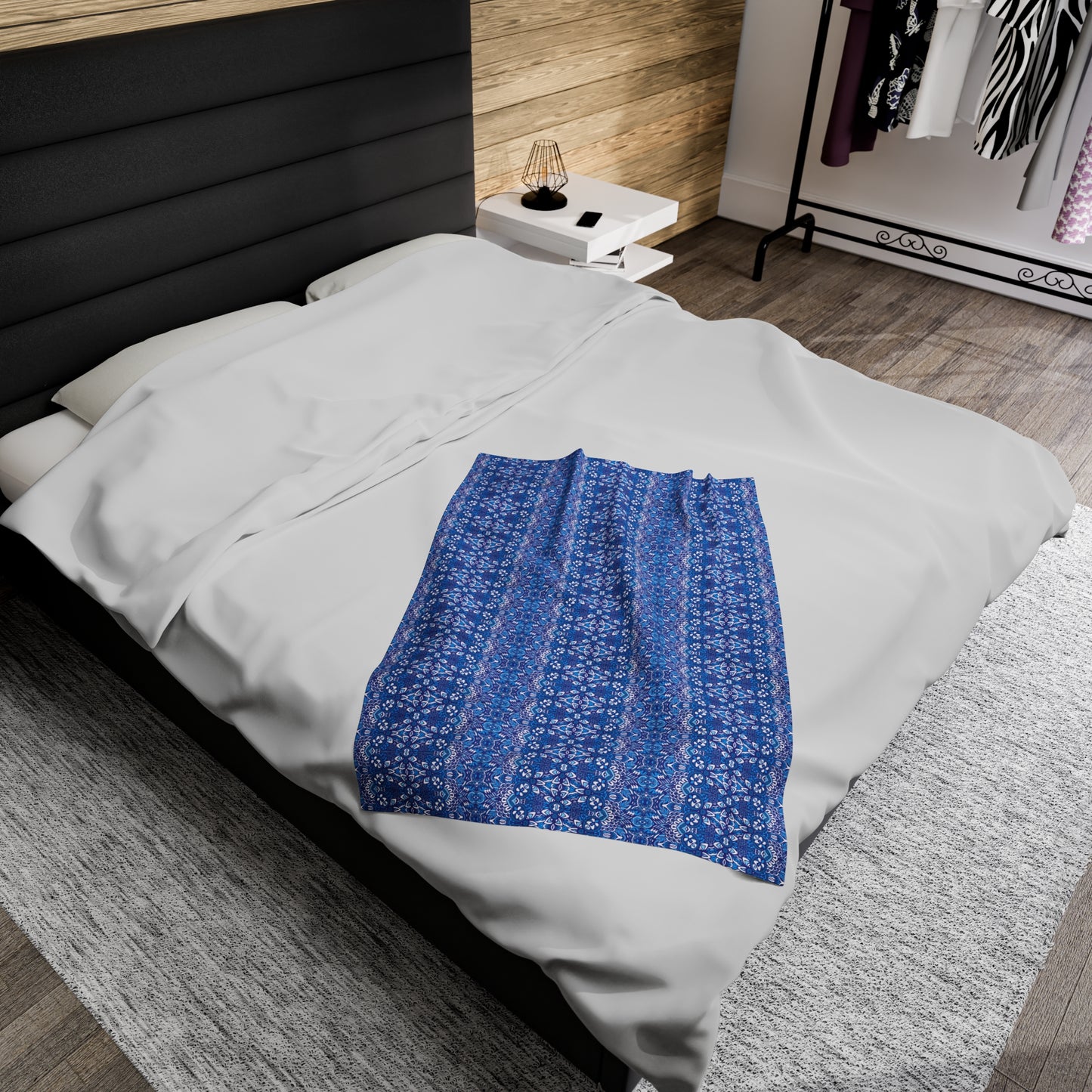 Mandala Velveteen Plush Blanket | Soft, Spiritual, Luxurious and Comforting | Available in Multiple Sizes