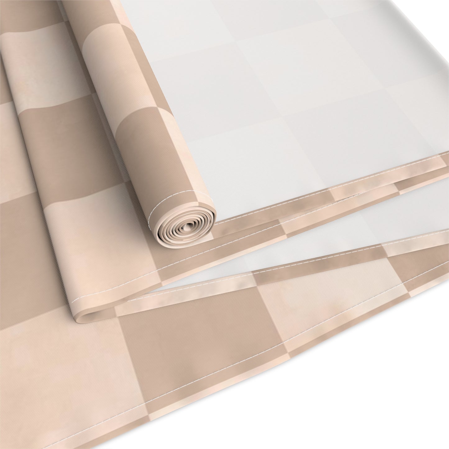 Pastel Checkered Table Runner - Soothing Playfulness, Cotton Twill or Polyester - Perfect for Refreshing & Modern Home Decor