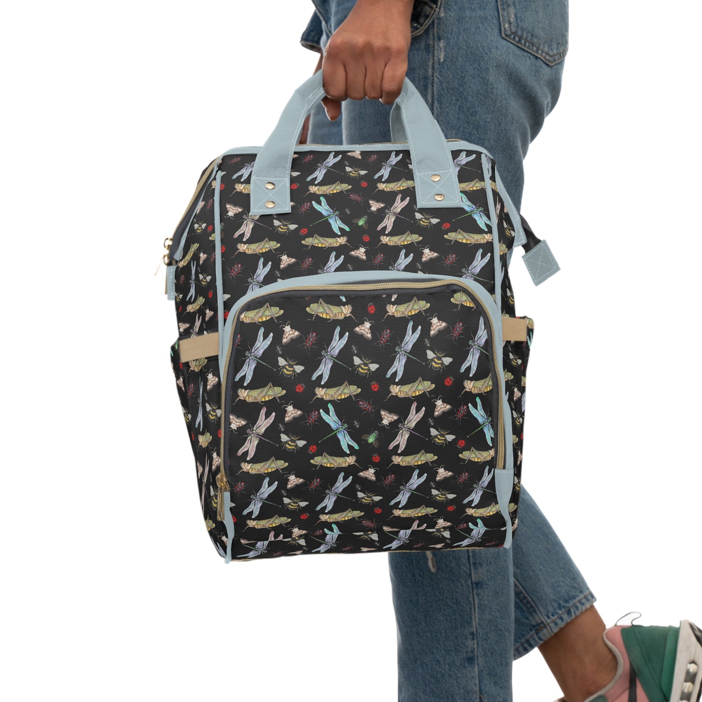 Insect Diaper Backpack - Whimsical Baby Bag with Colorful Insect Patterns, Perfect for Nature-Loving Parents