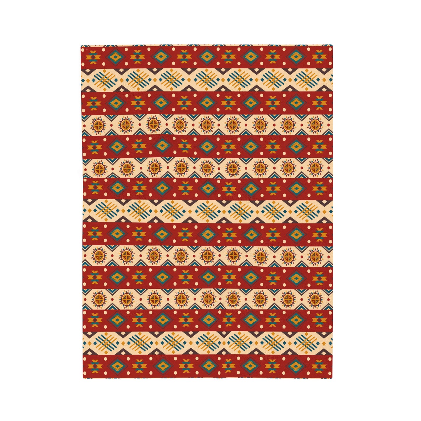 Aztec Velveteen Plush Blanket | Soft, Luxurious, Cultural, and Comforting | Available in Multiple Sizes