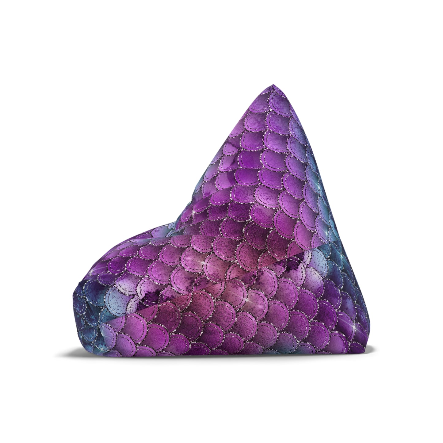 Mermaid Bean Bag Chair Cover - Enchanting Sea-Inspired Polyester Slipcover