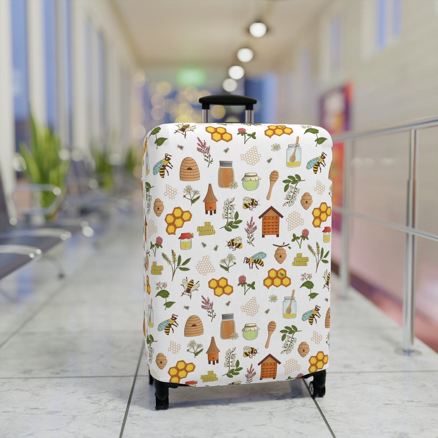 Honey Bee Luggage Cover - Bee Suitcase Cover