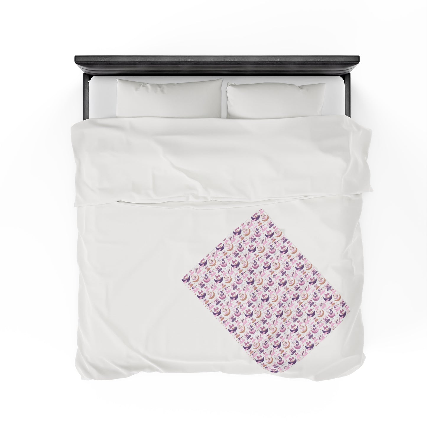 Mushroom Velveteen Plush Blanket | Soft, Whimsical, Luxurious and Comforting | Available in Multiple Sizes
