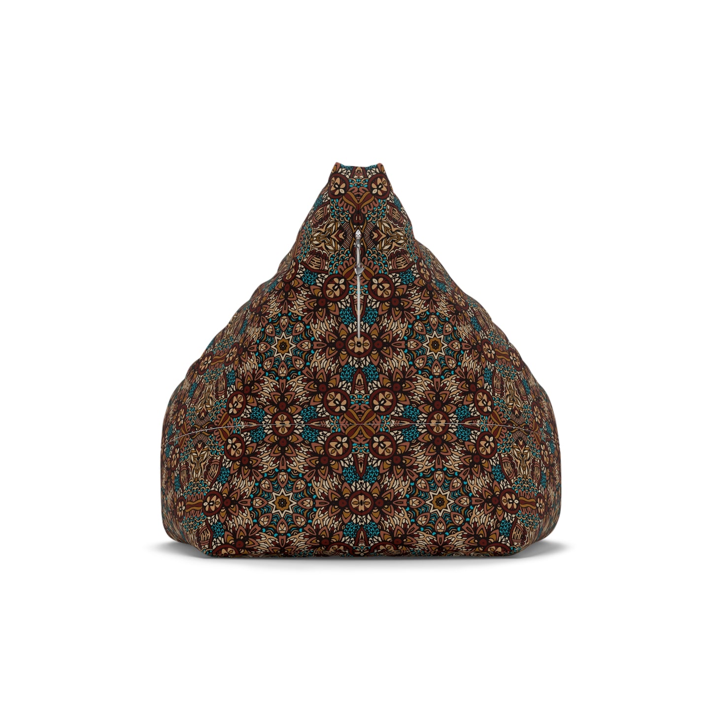 Mandala Bean Bag Chair Cover - Premium Polyester, Secure Zipper, 2 Sizes, Bohemian Design