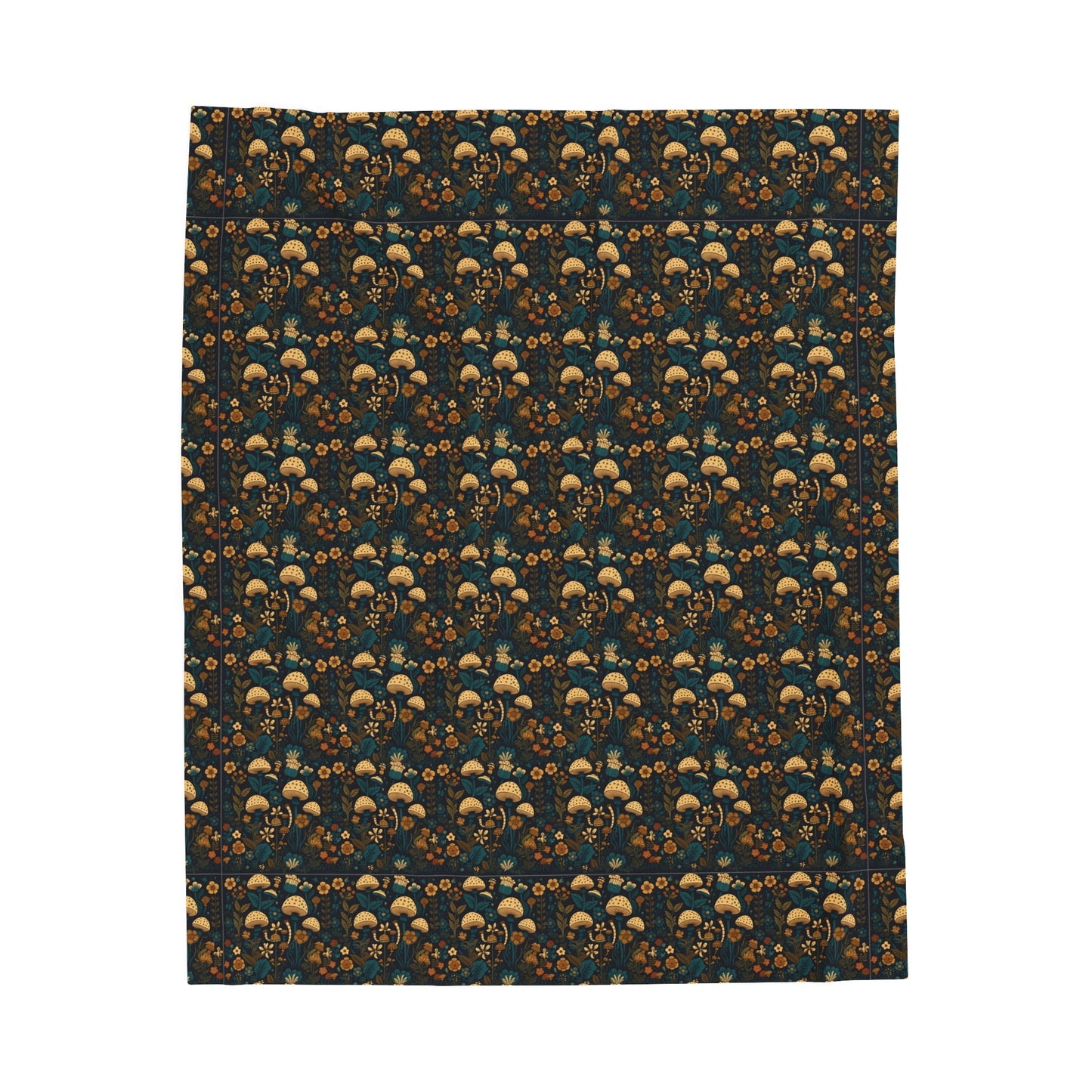 Mushroom Velveteen Plush Blanket | Soft, Whimsical, Luxurious and Comforting | Available in Multiple Sizes