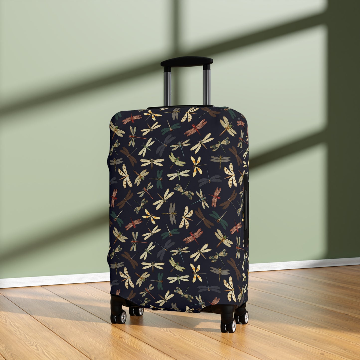 Dragonfly Luggage Cover - Insect Print Suitcase Protector