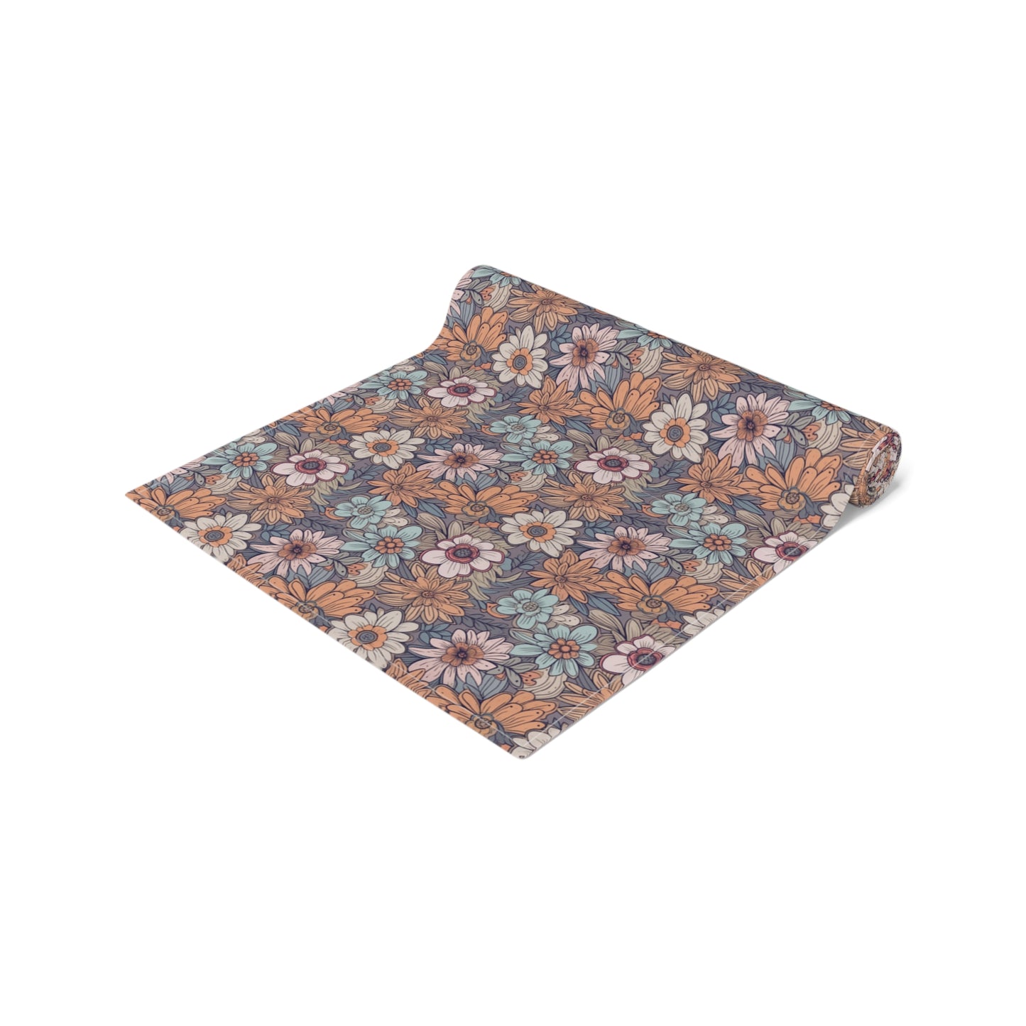 Boho Floral Table Runner - Vibrant Designs in Cotton Twill or Polyester - Ideal for Natural Home Decor
