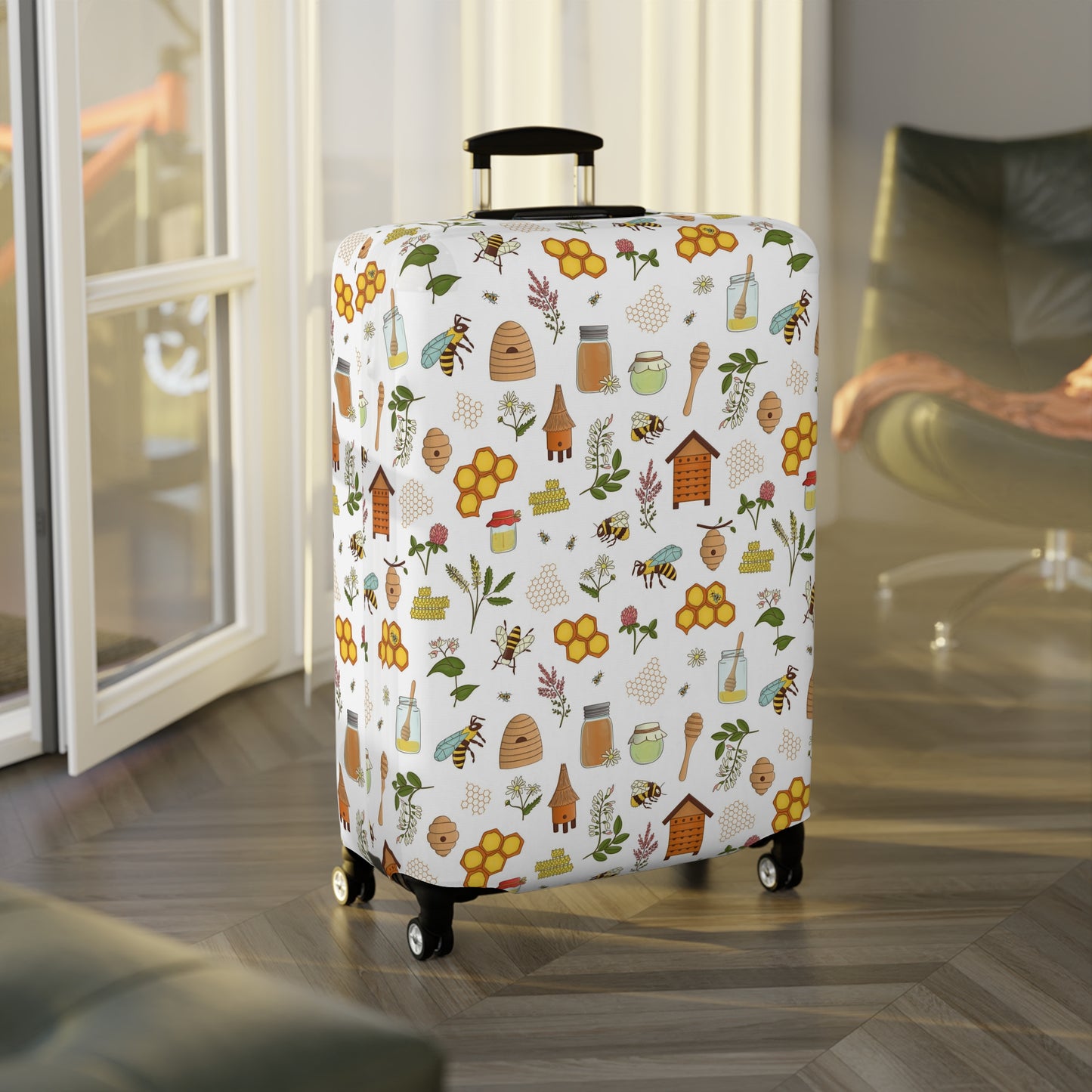 Honey Bee Luggage Cover - Bee Suitcase Cover