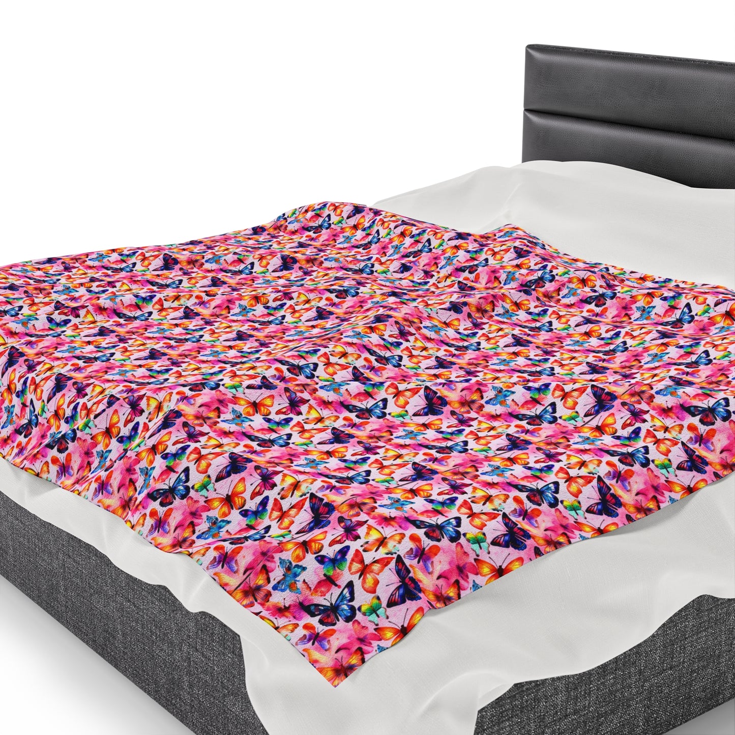 Butterfly Velveteen Plush Blanket | Soft, Luxurious, Enchanting, and Comforting | Available in Multiple Sizes
