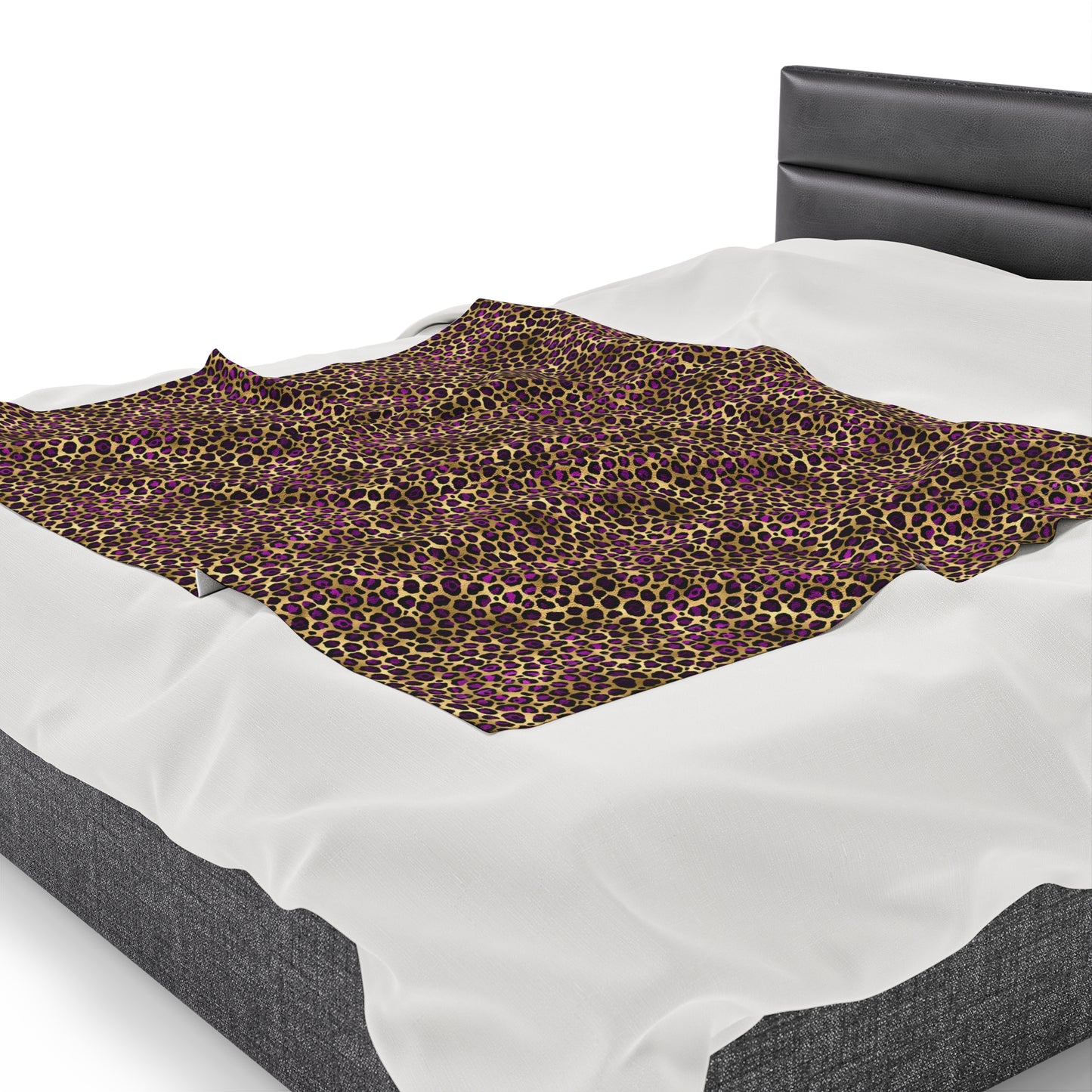 Leopard Velveteen Plush Blanket | Soft, Exotic, Luxurious and Comforting | Available in Multiple Sizes