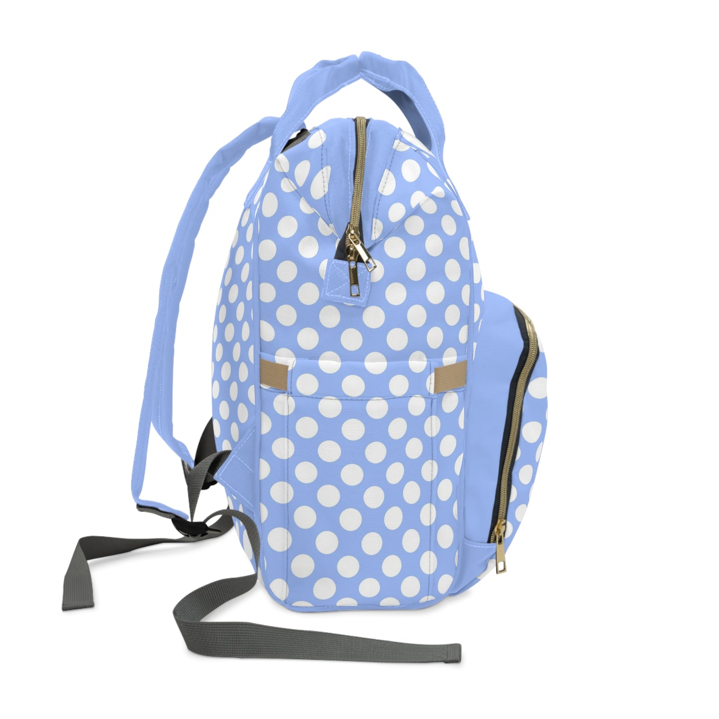 Pastel Polka Dot Diaper Backpack - Stylish & Multifunctional Baby Bag with Polka Dot Patterns, Perfect for Trendy Parents