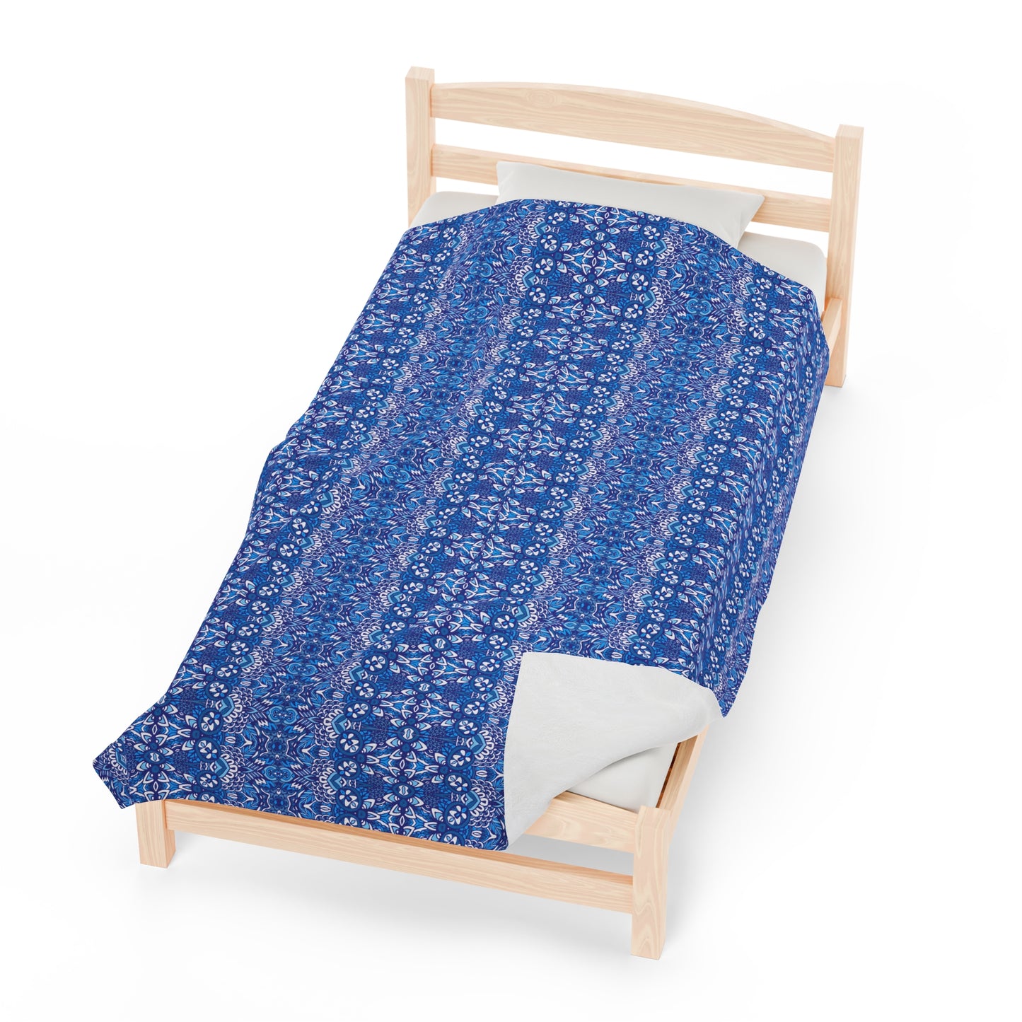 Mandala Velveteen Plush Blanket | Soft, Spiritual, Luxurious and Comforting | Available in Multiple Sizes