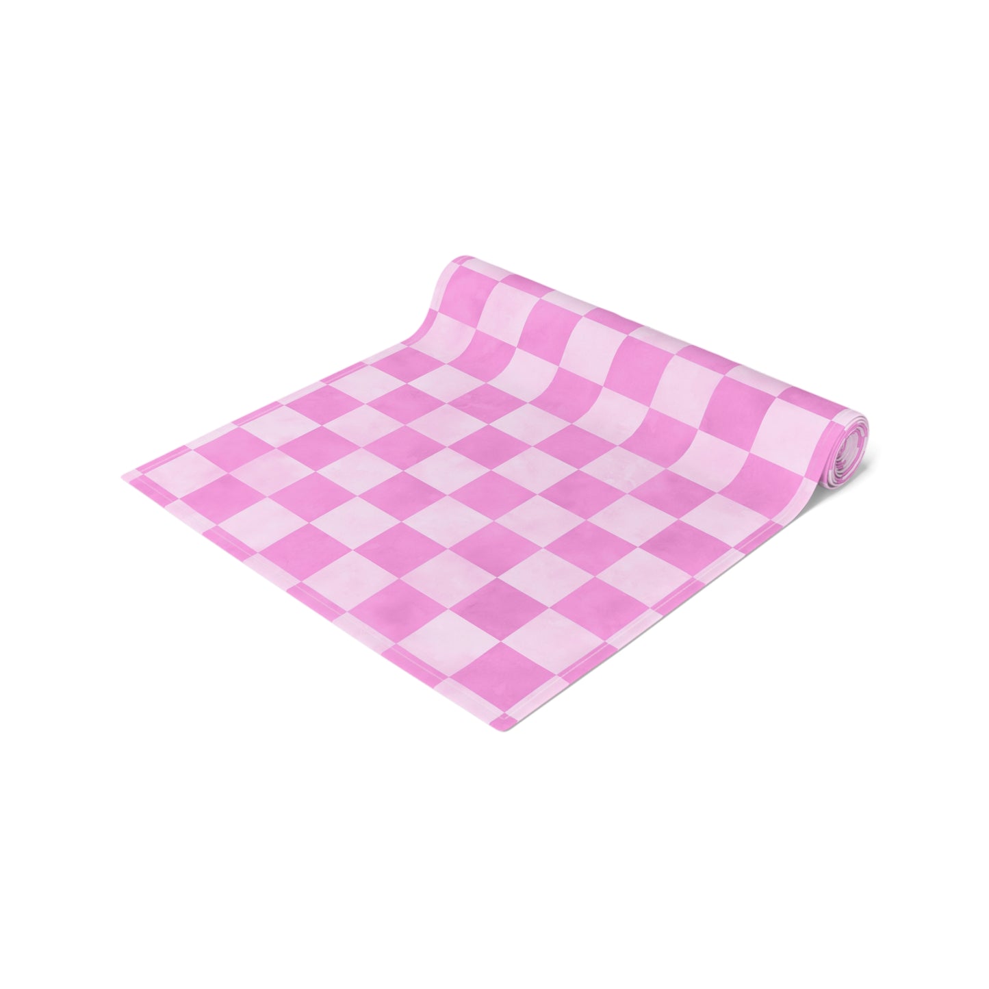 Pastel Checkered Table Runner - Soothing Playfulness, Cotton Twill or Polyester - Perfect for Refreshing & Modern Home Decor