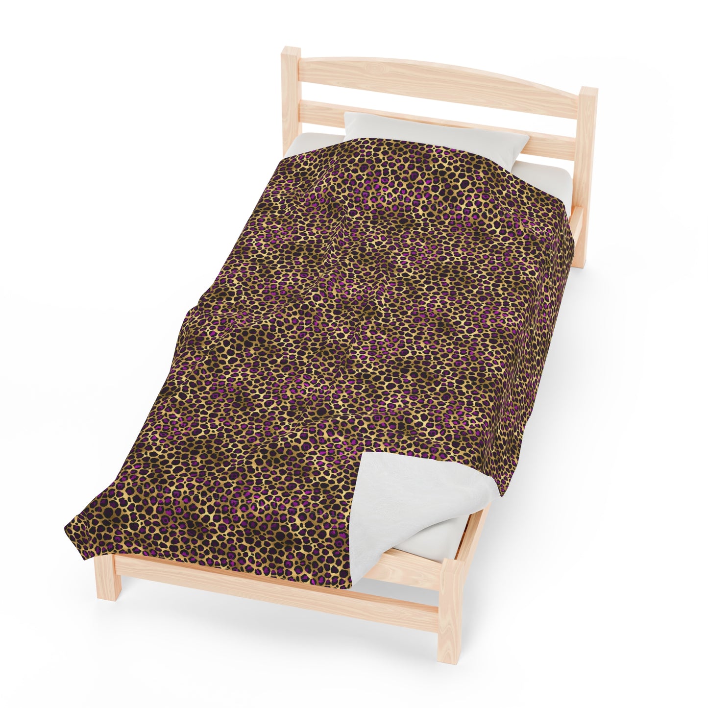 Leopard Velveteen Plush Blanket | Soft, Exotic, Luxurious and Comforting | Available in Multiple Sizes