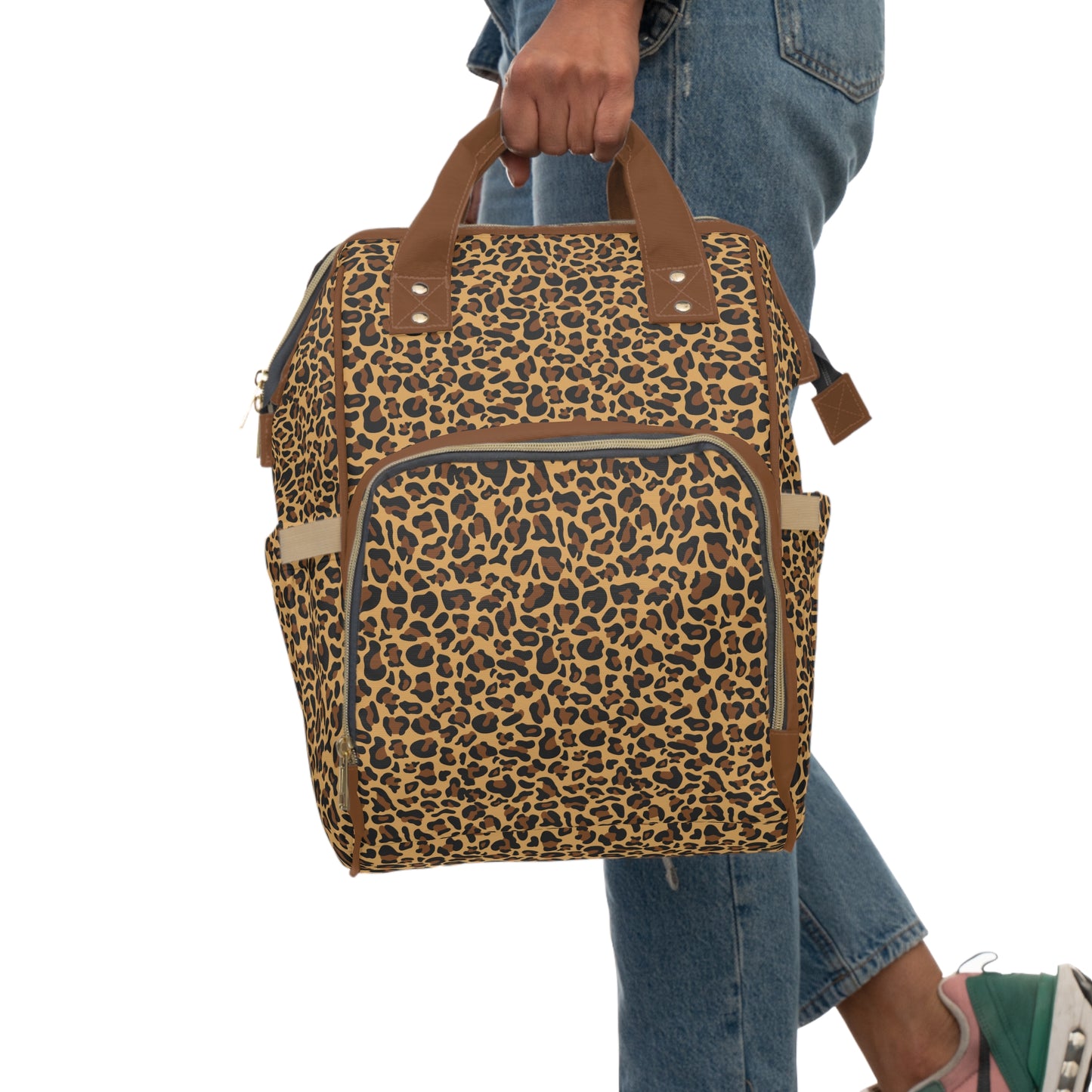 Leopard Print Diaper Backpack - Bold & Stylish Baby Bag with Trendy Leopard Patterns, Perfect for Adventurous Parents