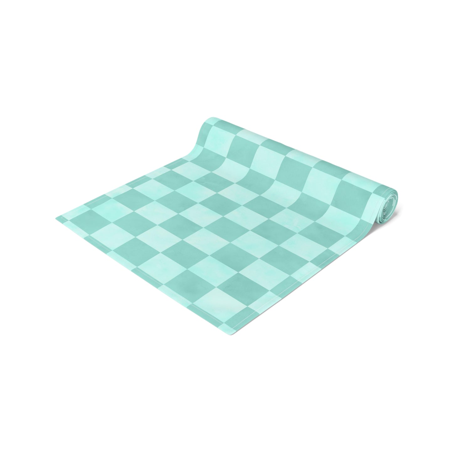 Pastel Checkered Table Runner - Soothing Playfulness, Cotton Twill or Polyester - Perfect for Refreshing & Modern Home Decor