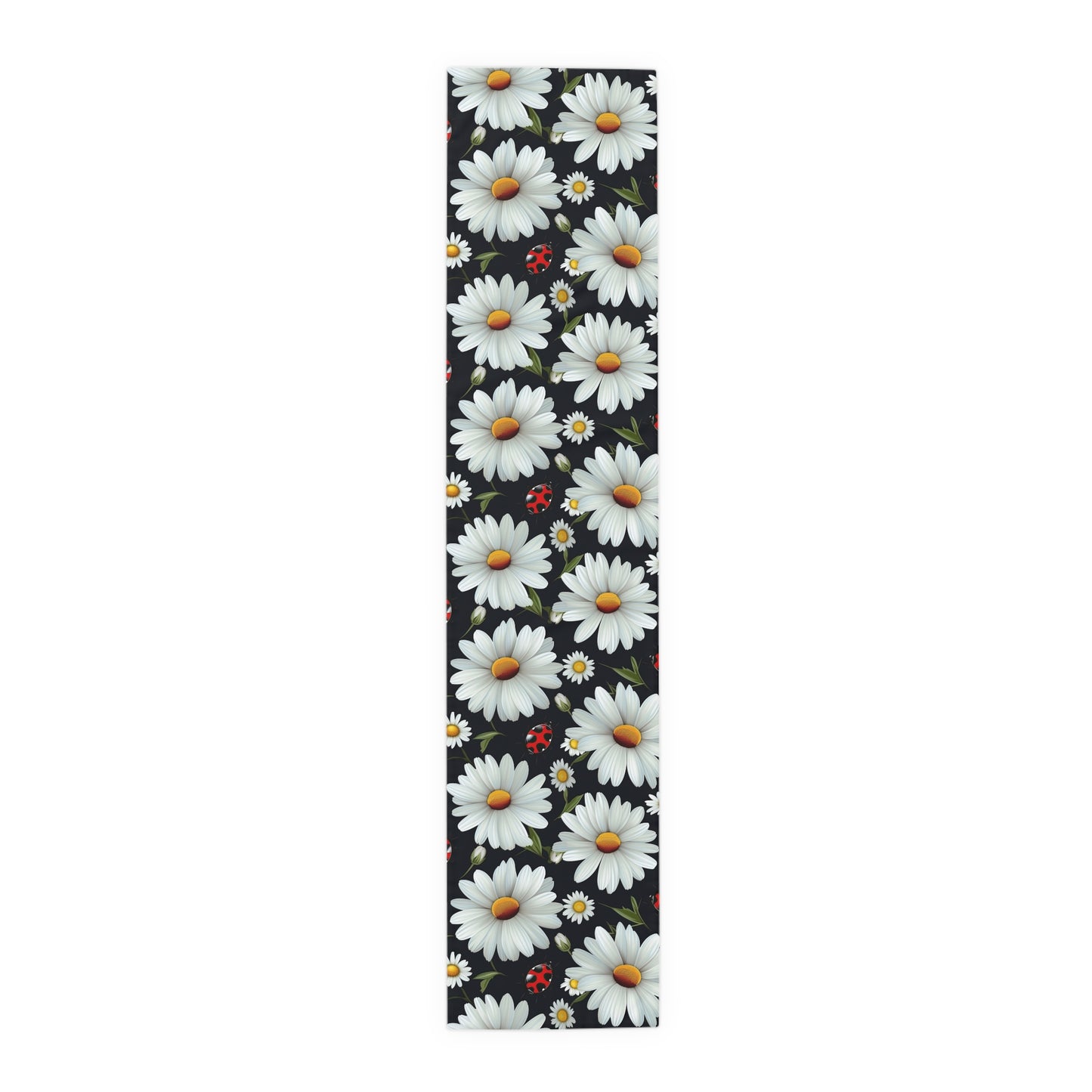 Ladybug Print Table Runner - Charming Good Luck, Cotton Twill or Polyester - Perfect for Nature-Inspired Home Decor