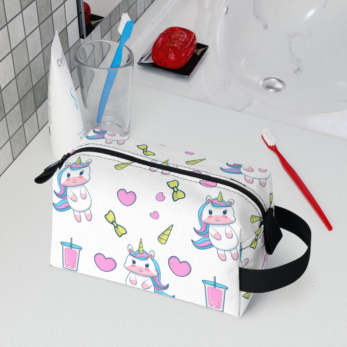 Magical Unicorn Toiletry Bag - Compact, Water-Resistant Cosmetic Organizer - Ideal for Campers & College Students