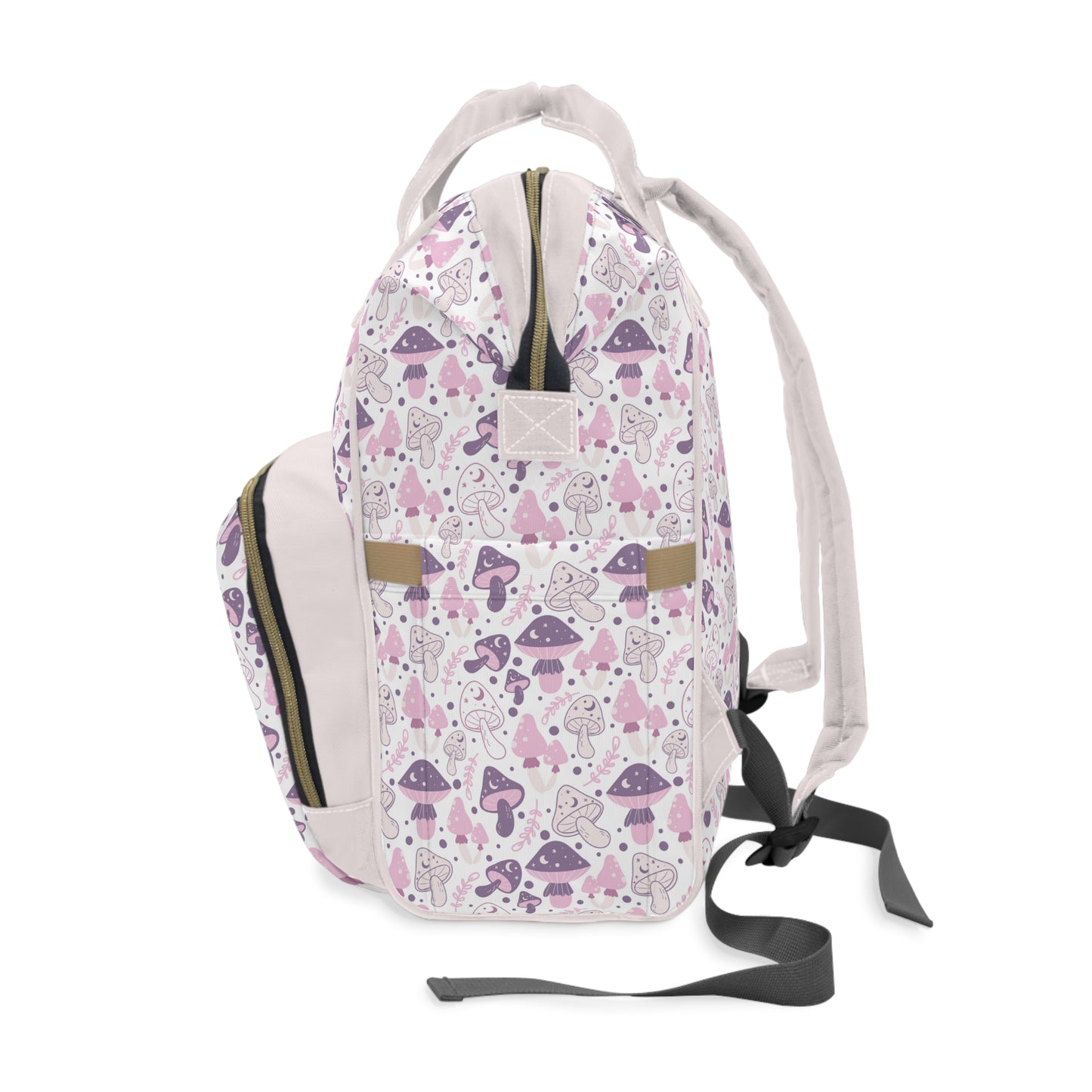 Magical Mushroom Diaper Backpack - Unique Nature-Inspired Nappy Bag for Eco-Conscious Parents, Organized & Multifunctional Baby Bag